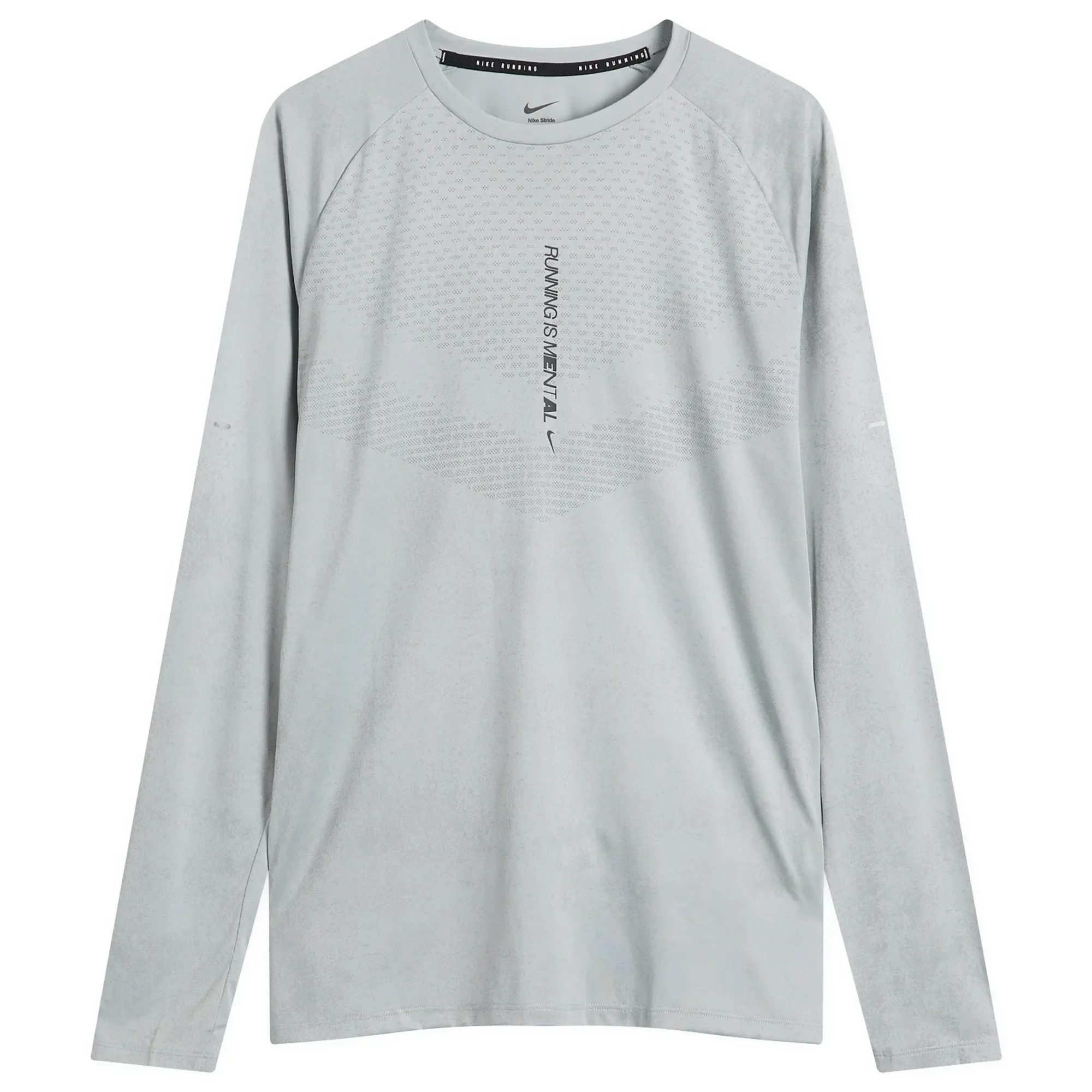 Nike Stride Long Sleeve T-Shirt Smoke Grey