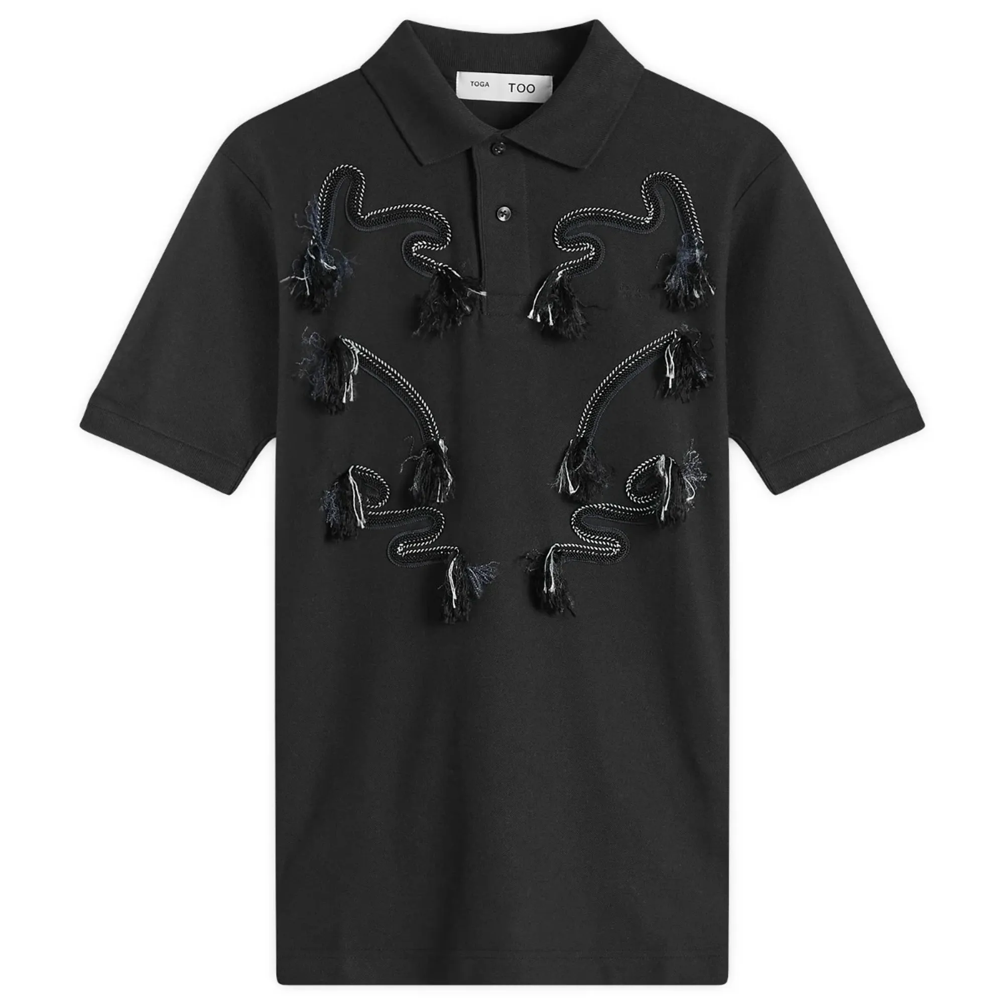 TOGA Embroidery Polo Shirt Black