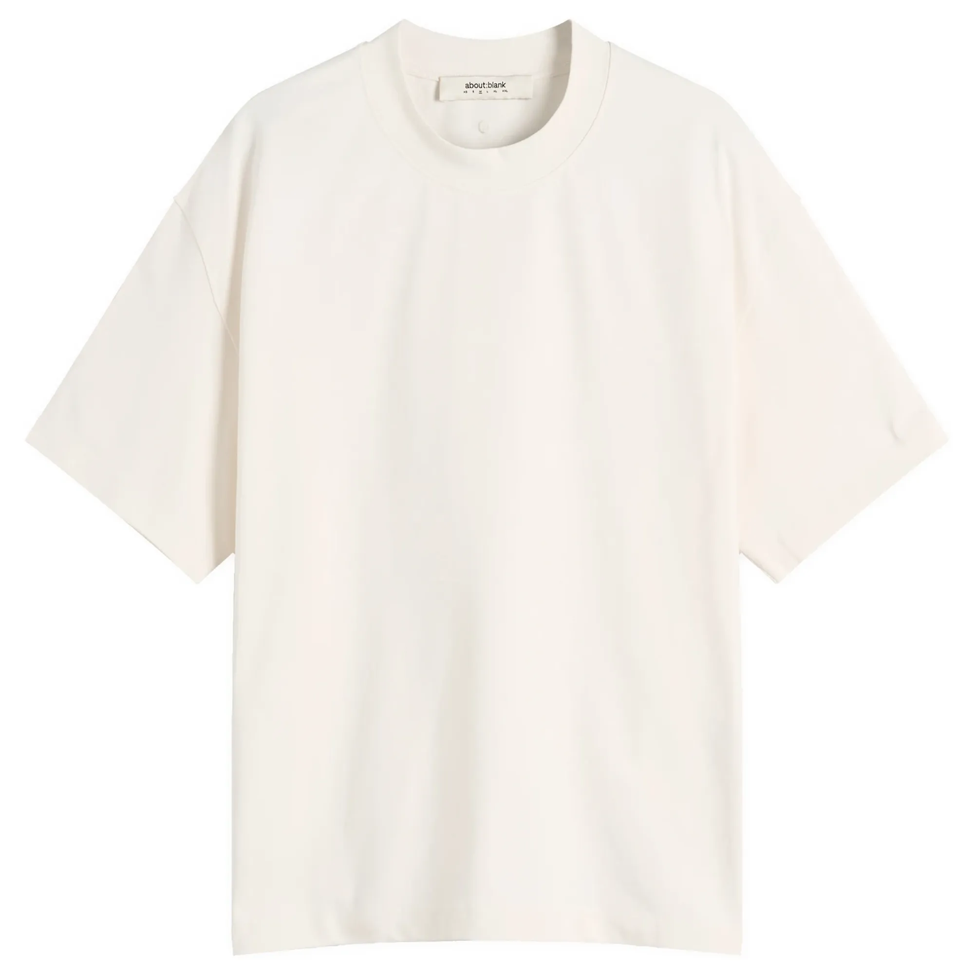 about:blank Men's Mock Neck T-Shirt Oat/Black