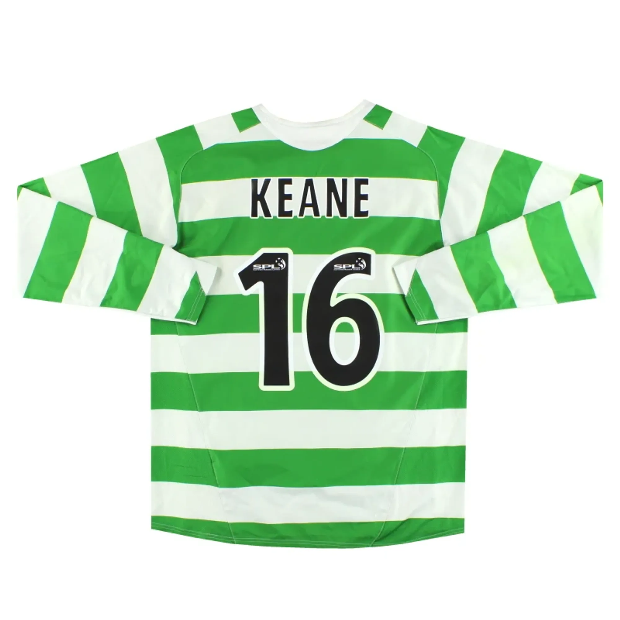 2005-07 Celtic Nike Home Shirt Keane #16 L/S M - Celtic / Excellent 