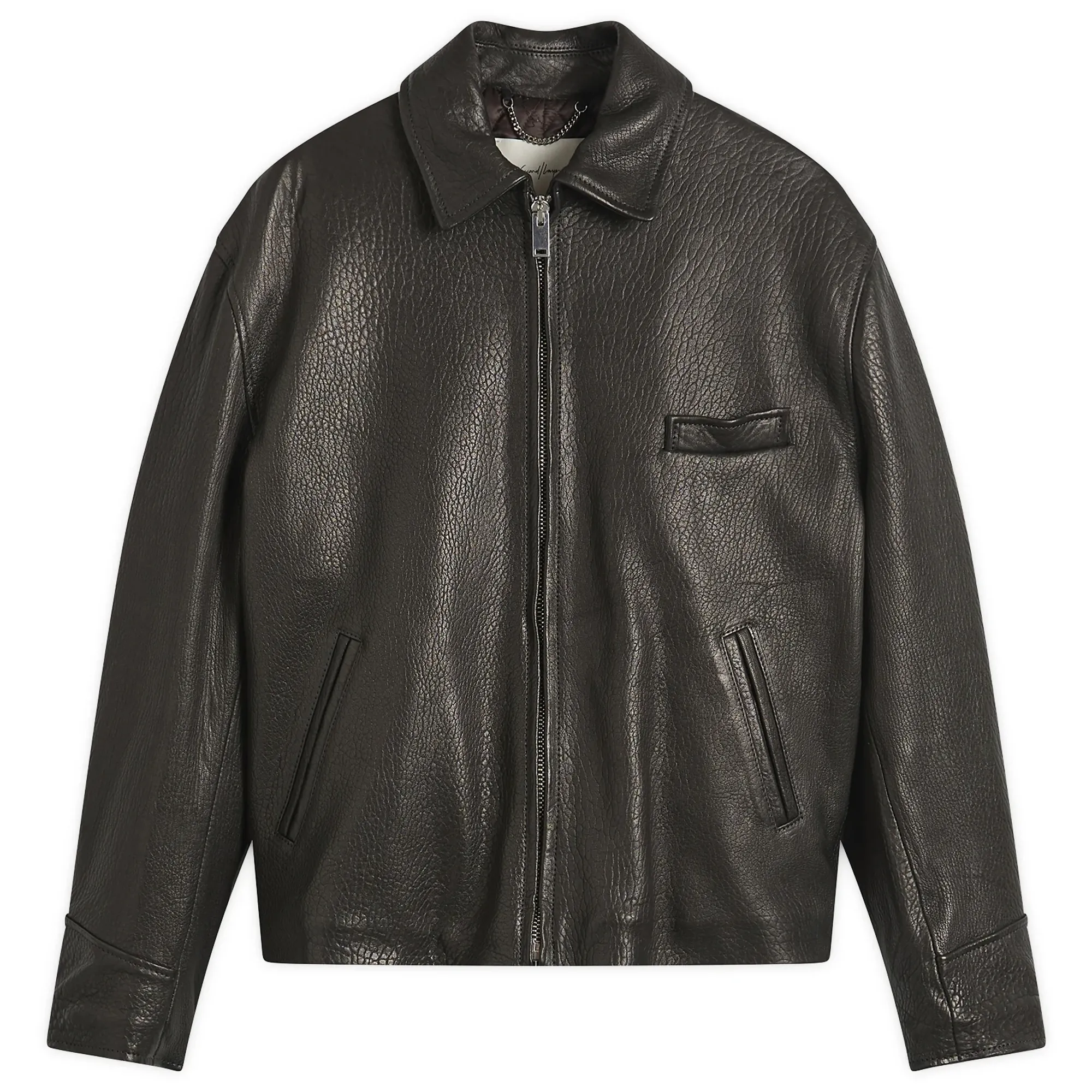 Second Layer Rider Leather Jacket Black