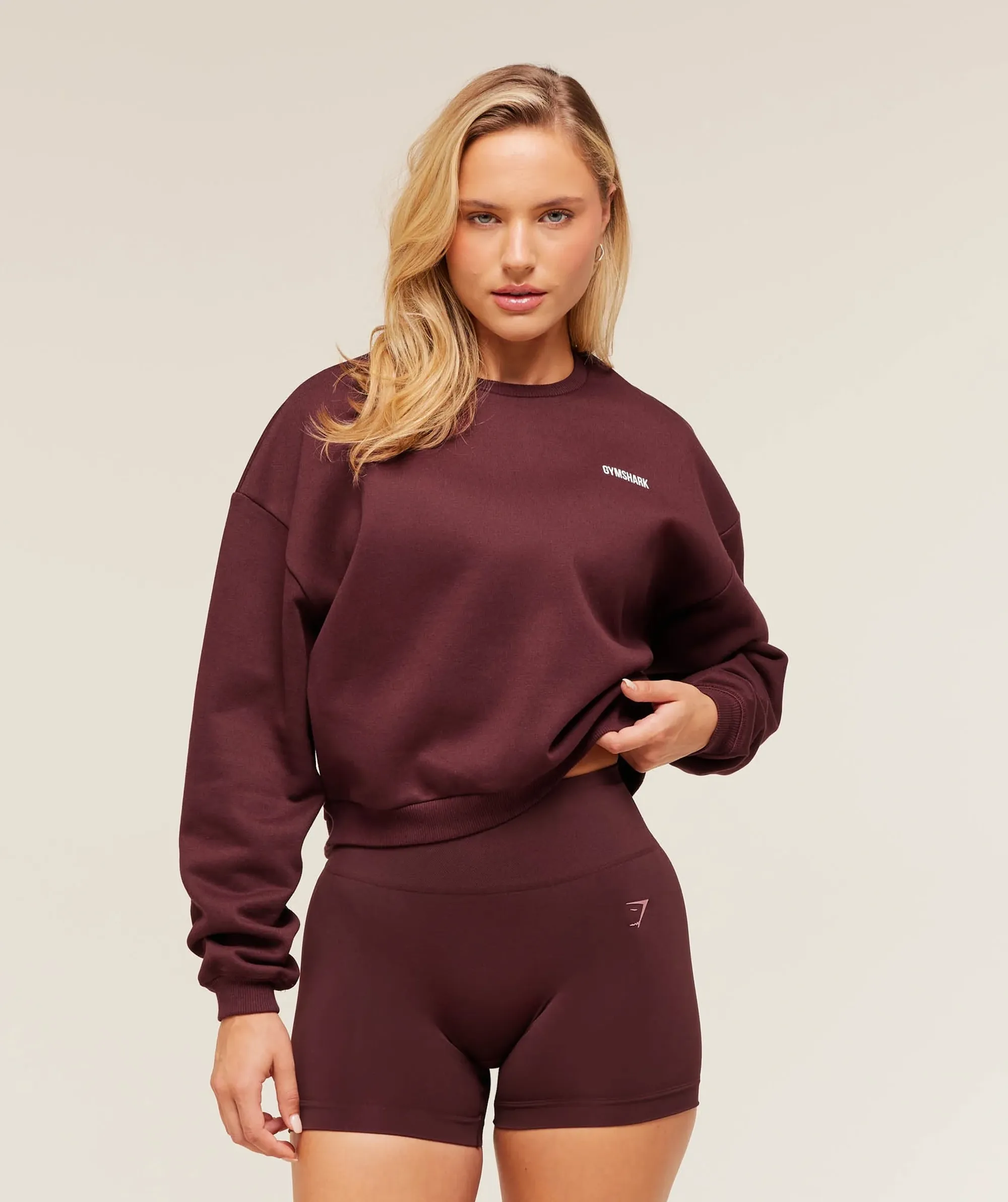  Cosy Luxe Sweatshirt - Rich Maroon