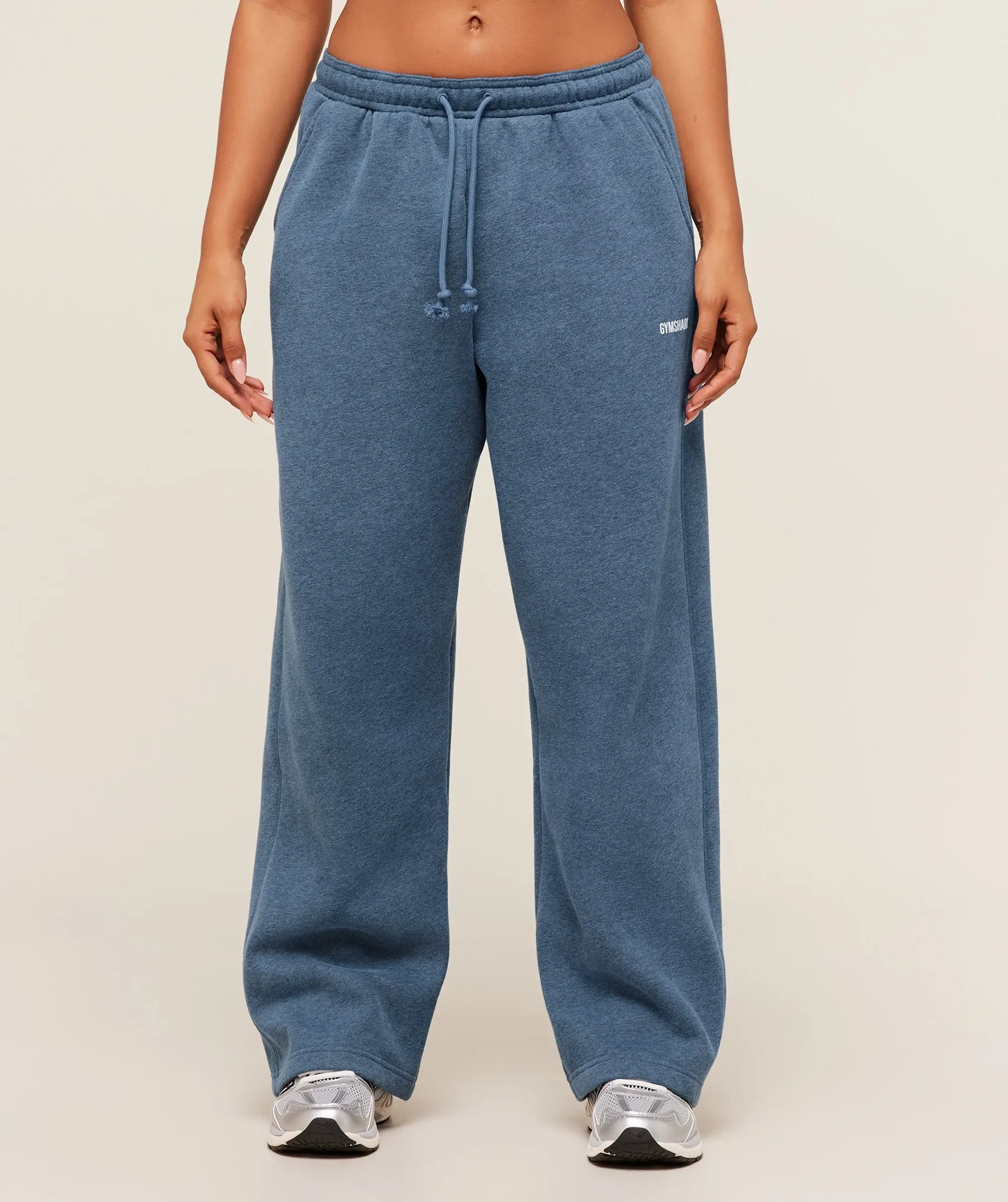 Cosy Luxe Straight Leg Joggers - Bros Compound Blue Marl