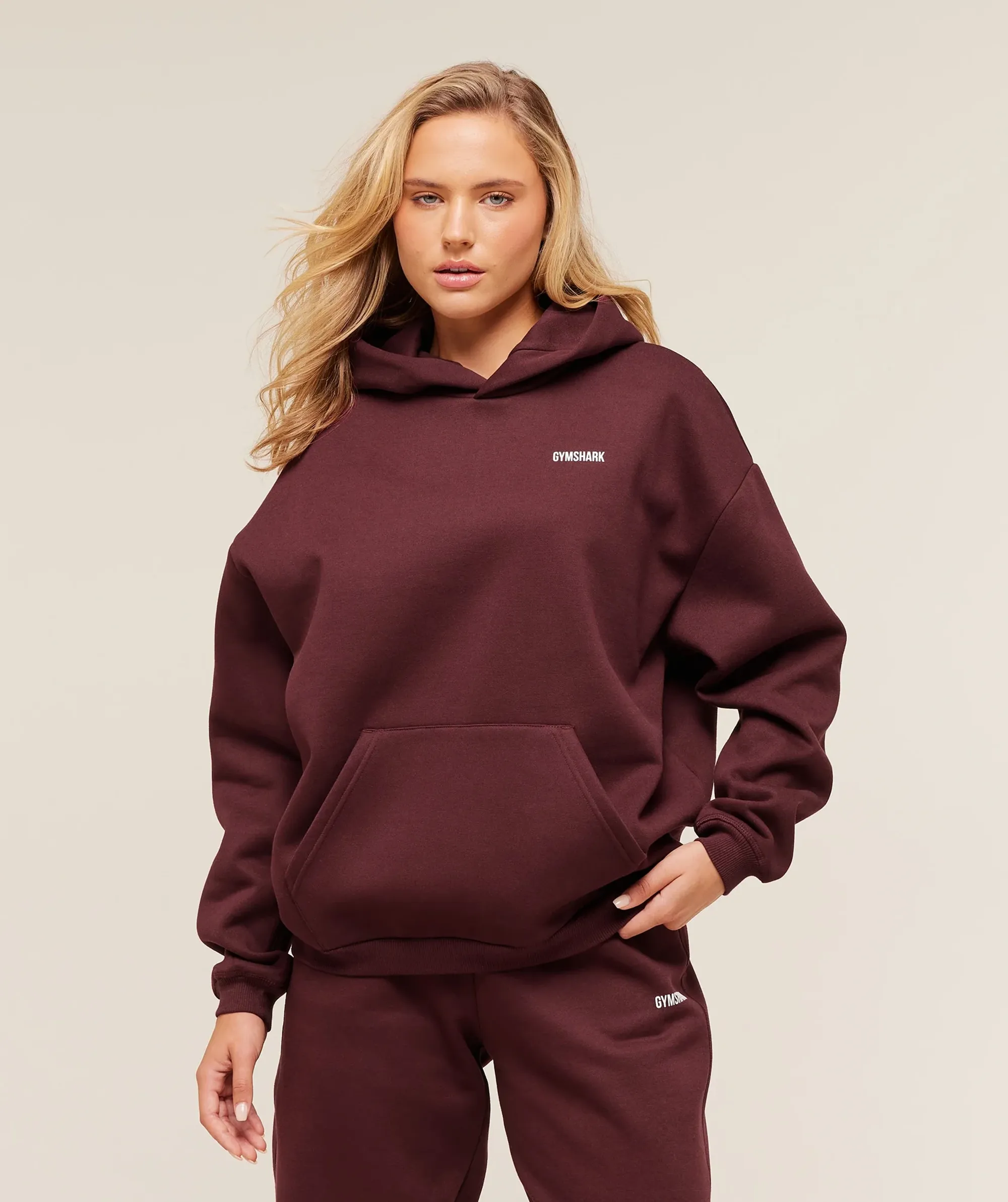  Cosy Luxe Hoodie - Rich Maroon