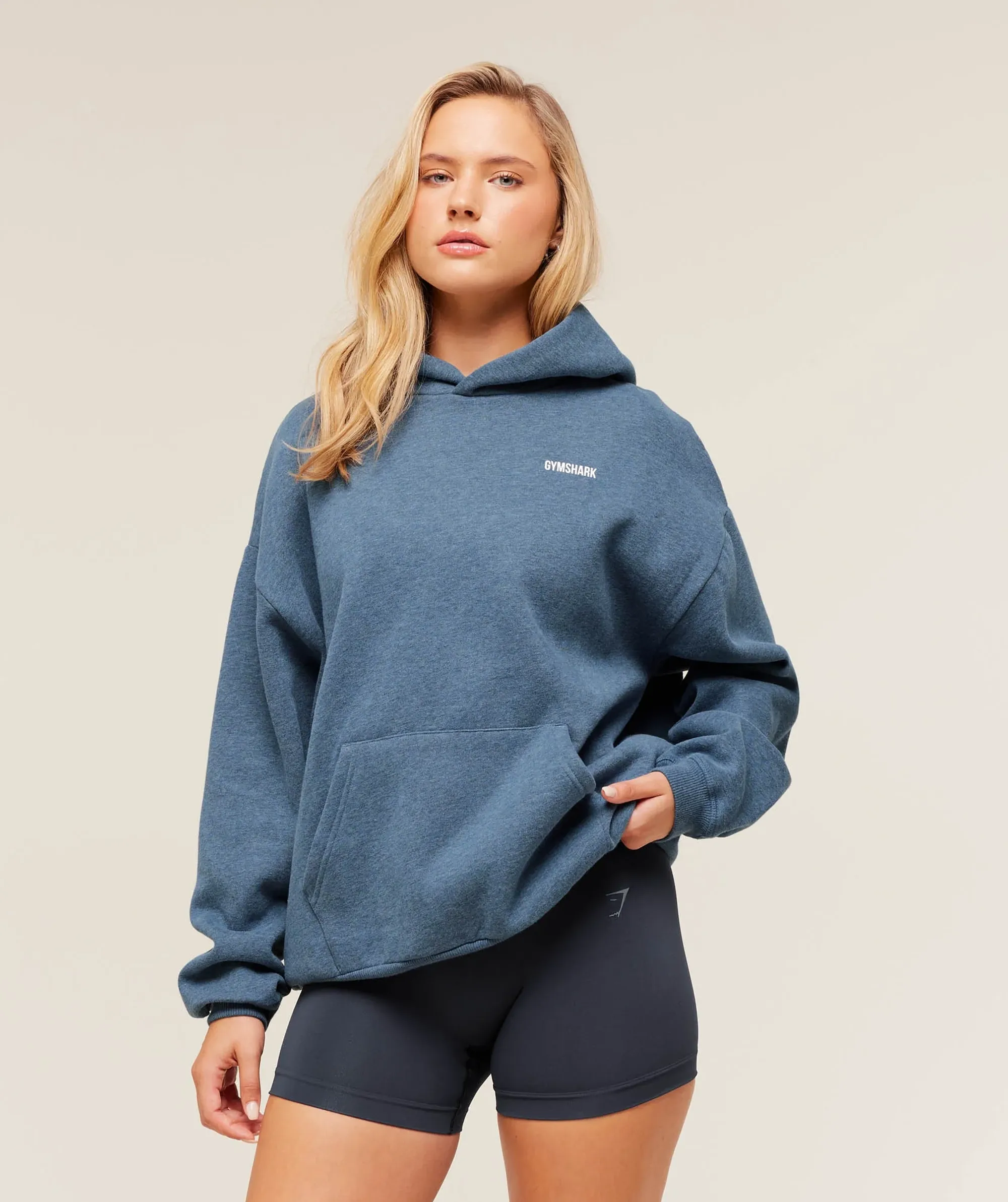  Cosy Luxe Hoodie - Bros Compound Blue Marl