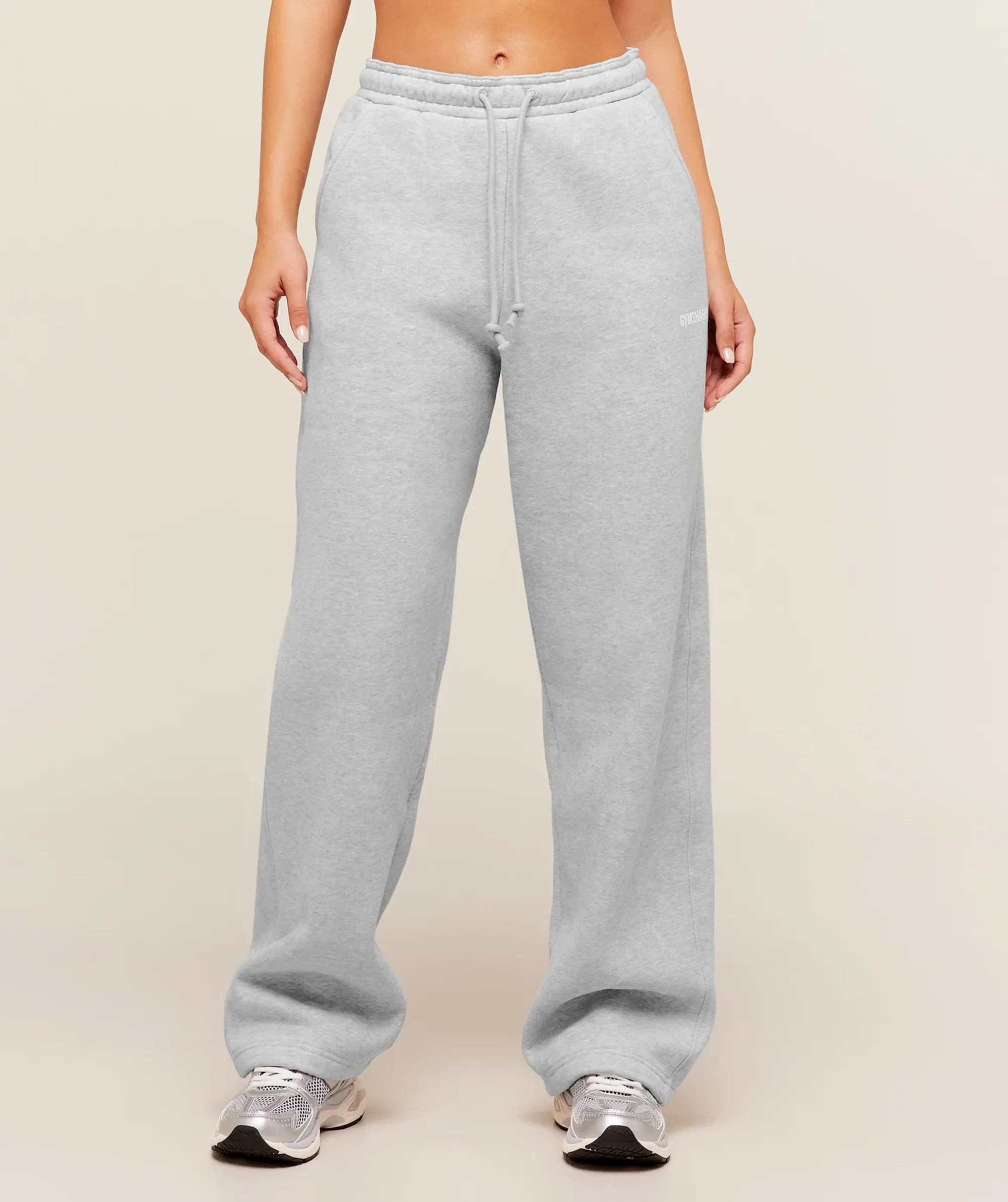  Cosy Luxe Straight Leg Joggers - Bros Soft Grey Marl