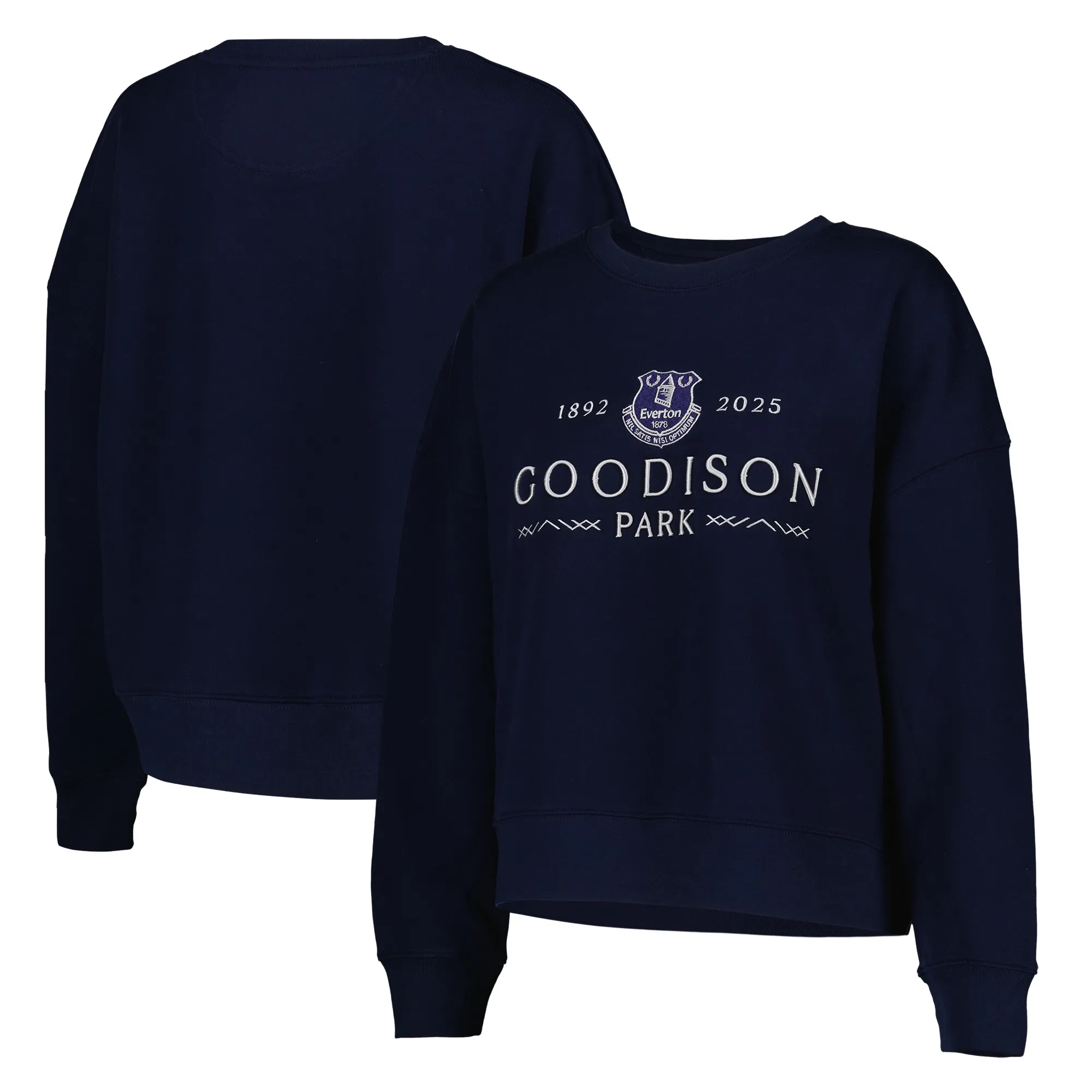 Everton Goodison Park Wordmark Sweatshirt - Navy - Womens