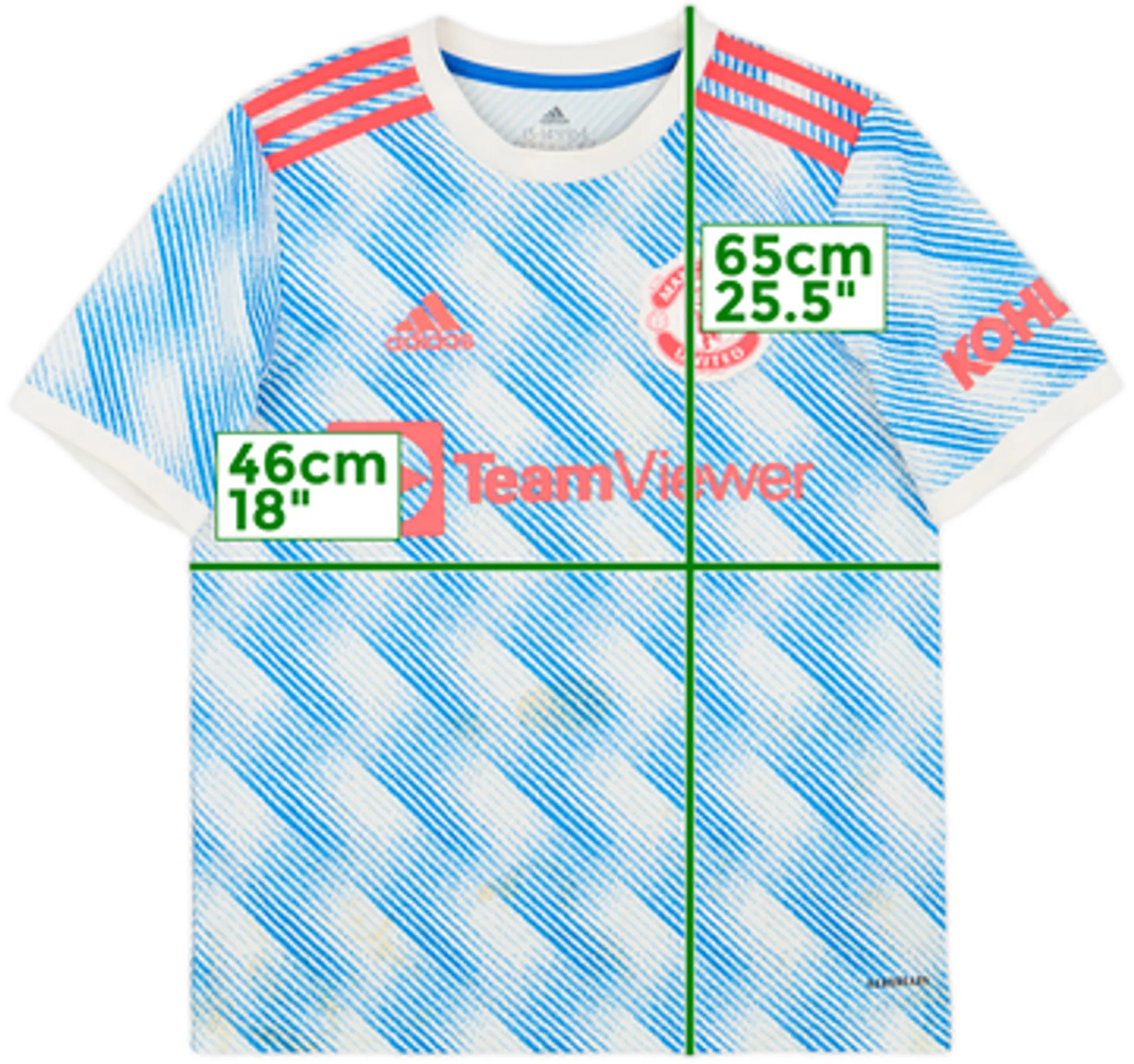 adidas Manchester United Boys SS Away Shirt 2021/22