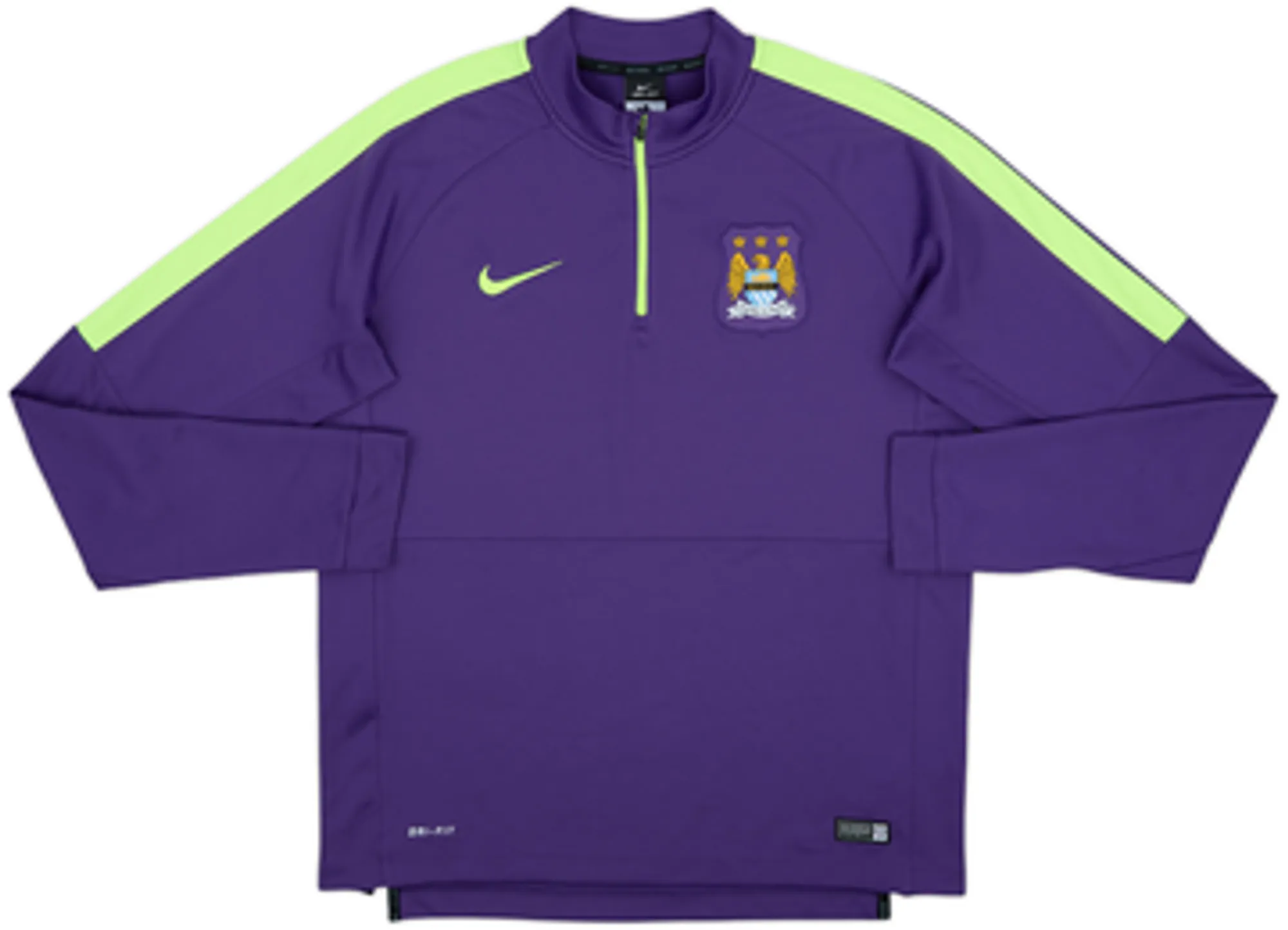 2014-15 Manchester City Nike 1/4 Zip Drill Top - 8/10 - (L)