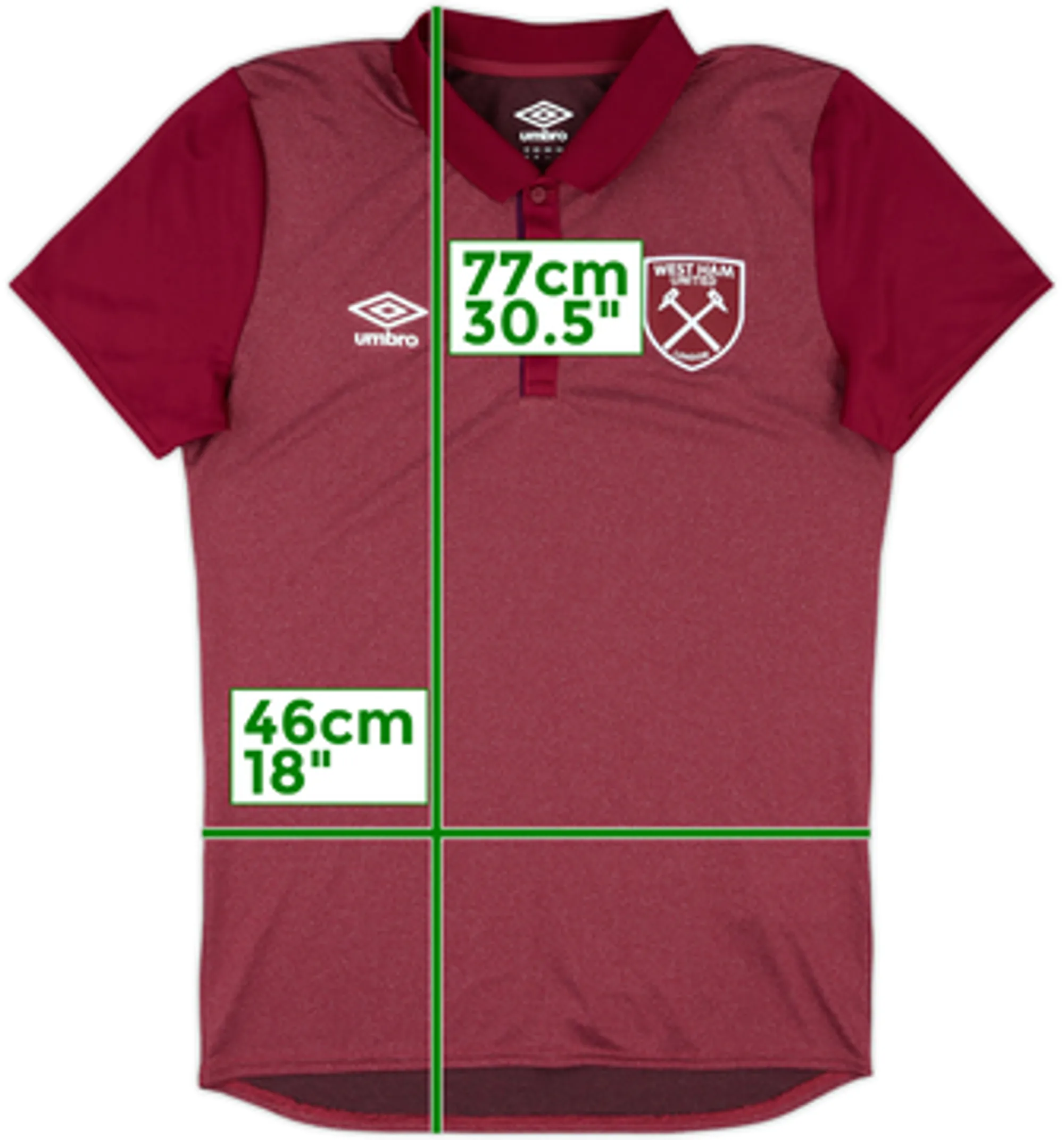 2018-19 West Ham Umbro Polo Shirt - 10/10 - (L)