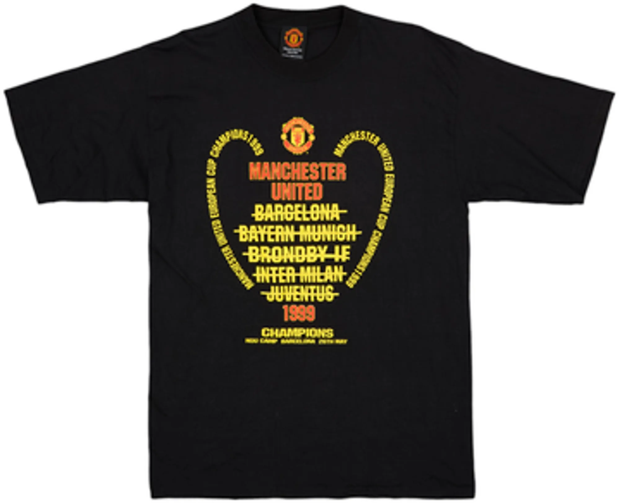 1999-00 Manchester United 'Champions' Graphic Tee - 8/10 - (L)