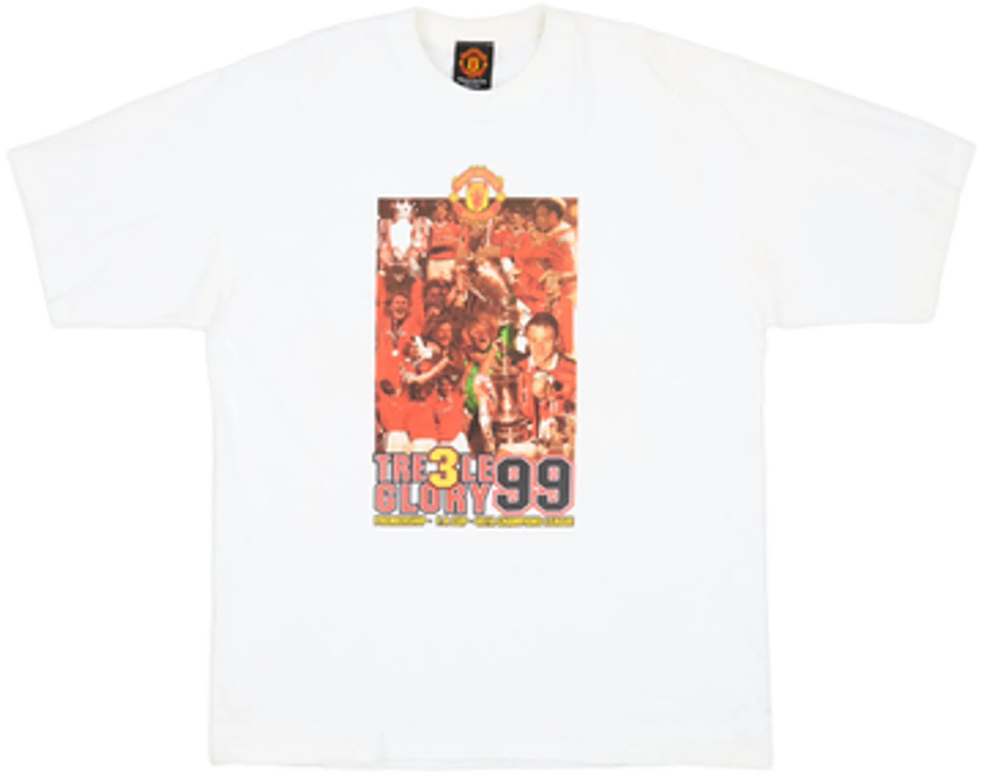 1999-00 Manchester United 'Treble' Graphic Tee - 5/10 - (XL)