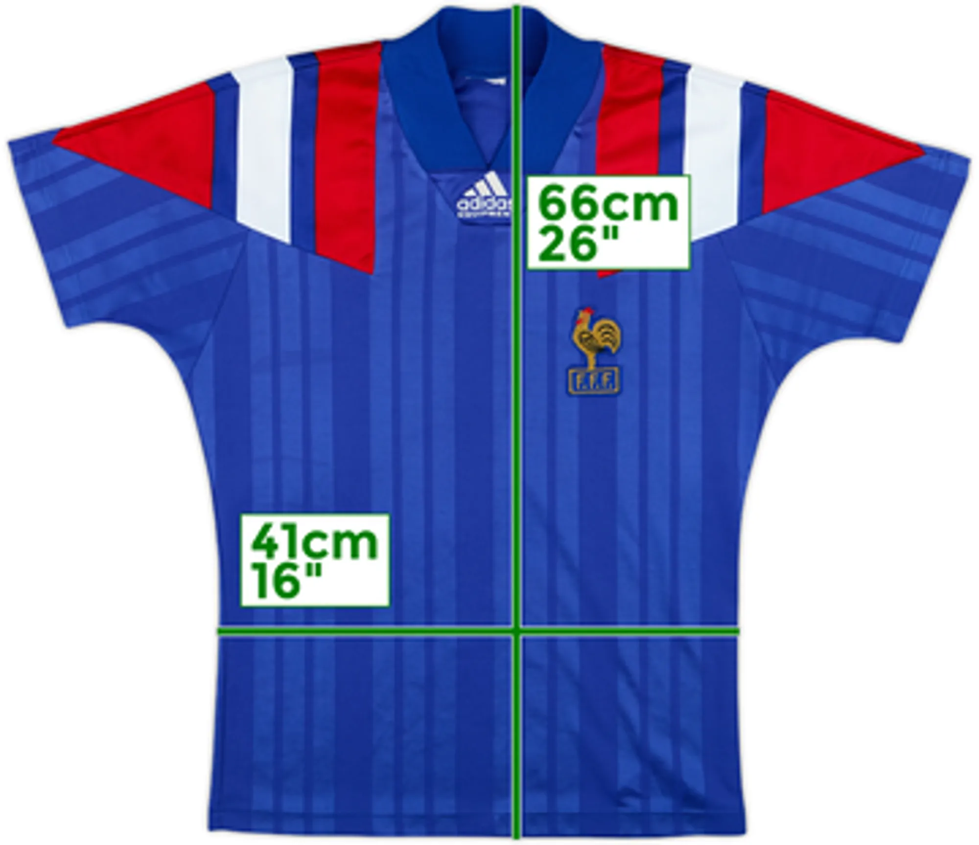 adidas France Boys SS Home Shirt 1992