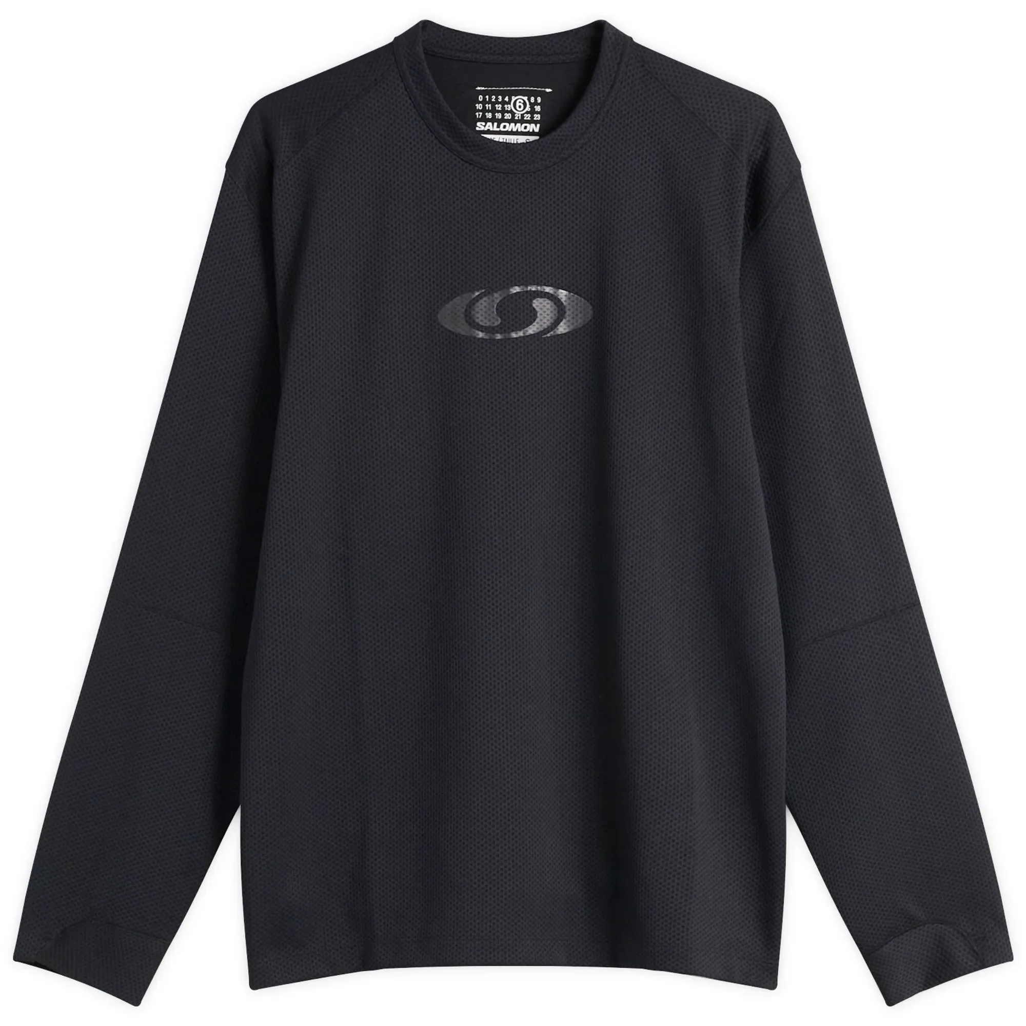 MM6 Maison Margiela Women's x Salomon Perforated Long Sleeve Sweater Washed Black