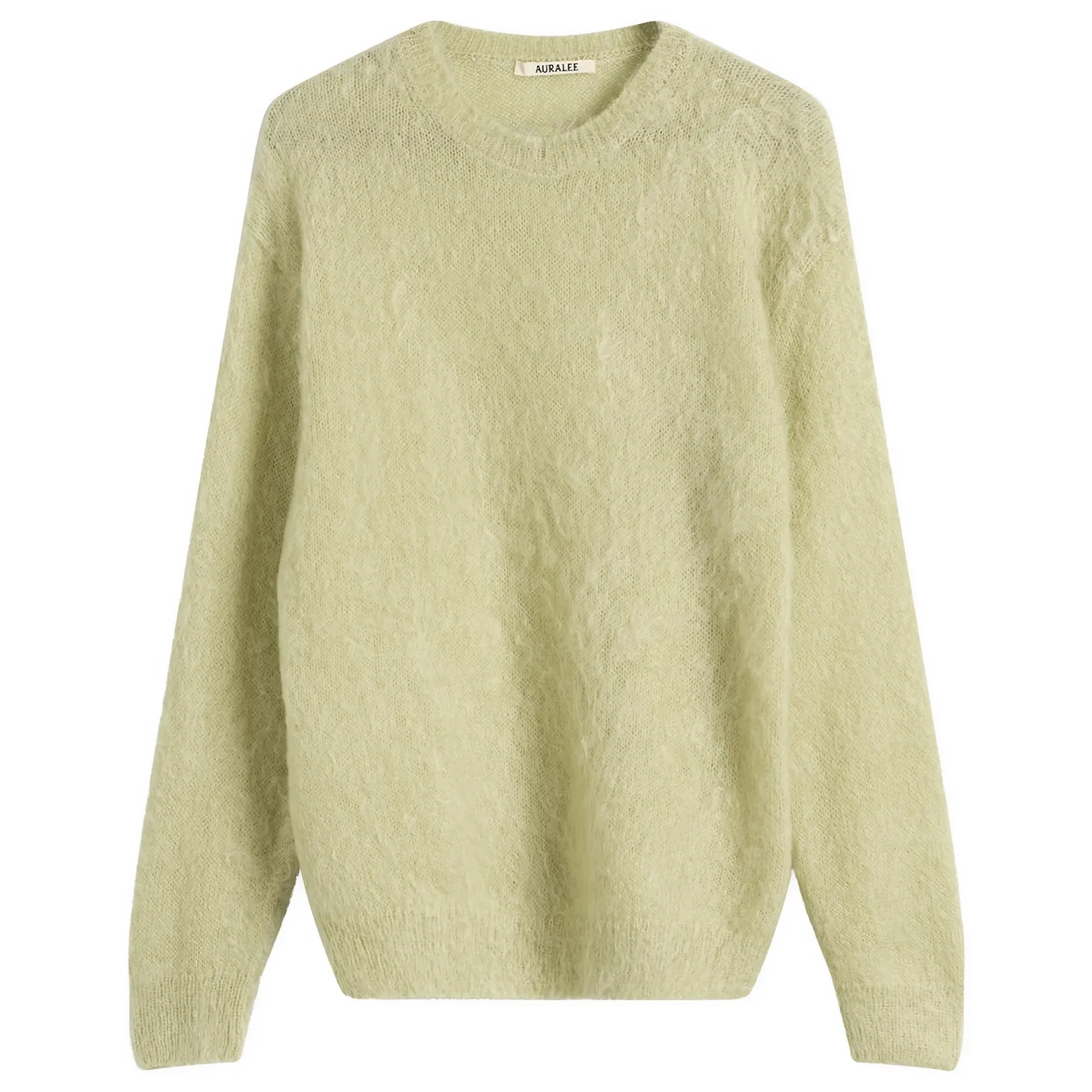 Auralee Women's Mohair Knit Pullover Light Khaki