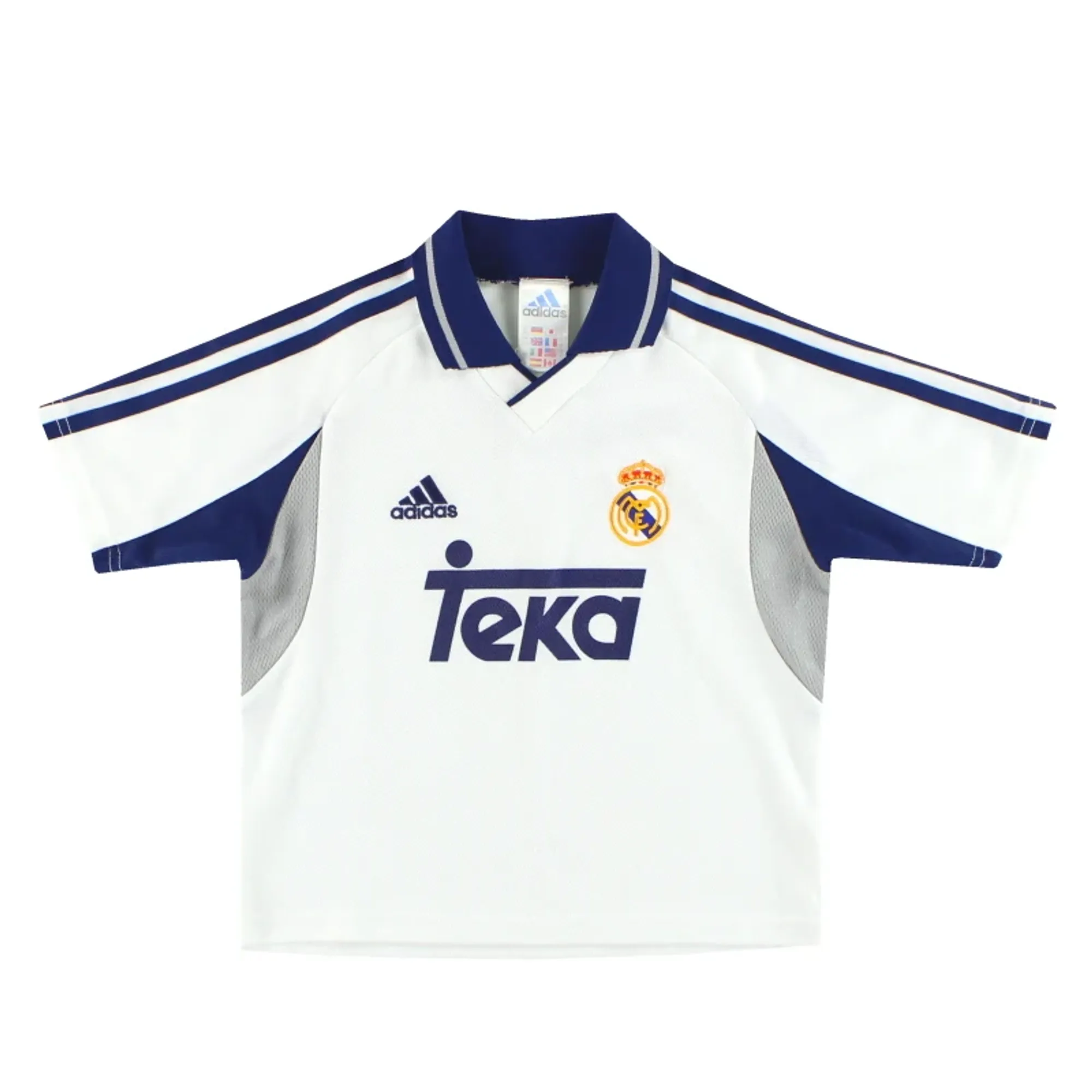 2000-01 Real Madrid adidas Home Shirt Y - Real Madrid / Excellent 