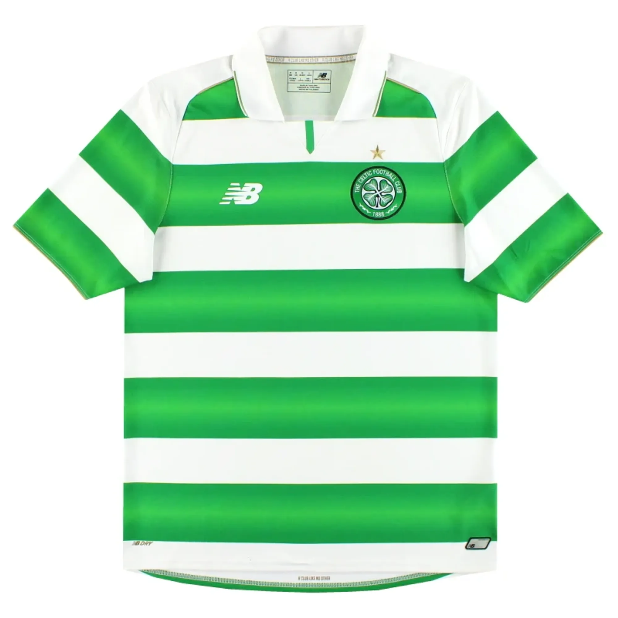 2016-17 Celtic New Balance Home Shirt M - Celtic / Excellent 