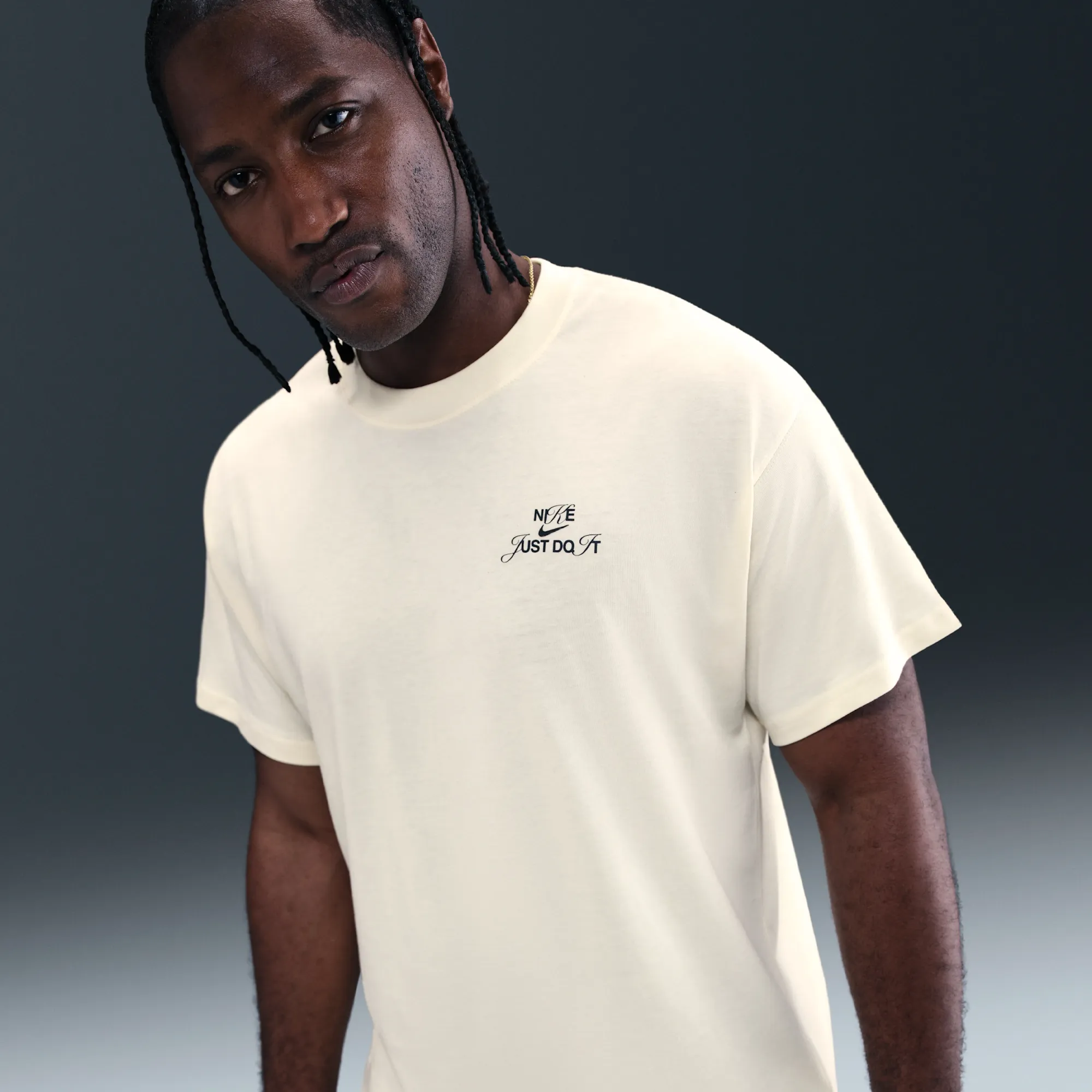 Nike Men's Graphic T-Shirt - White - Cotton