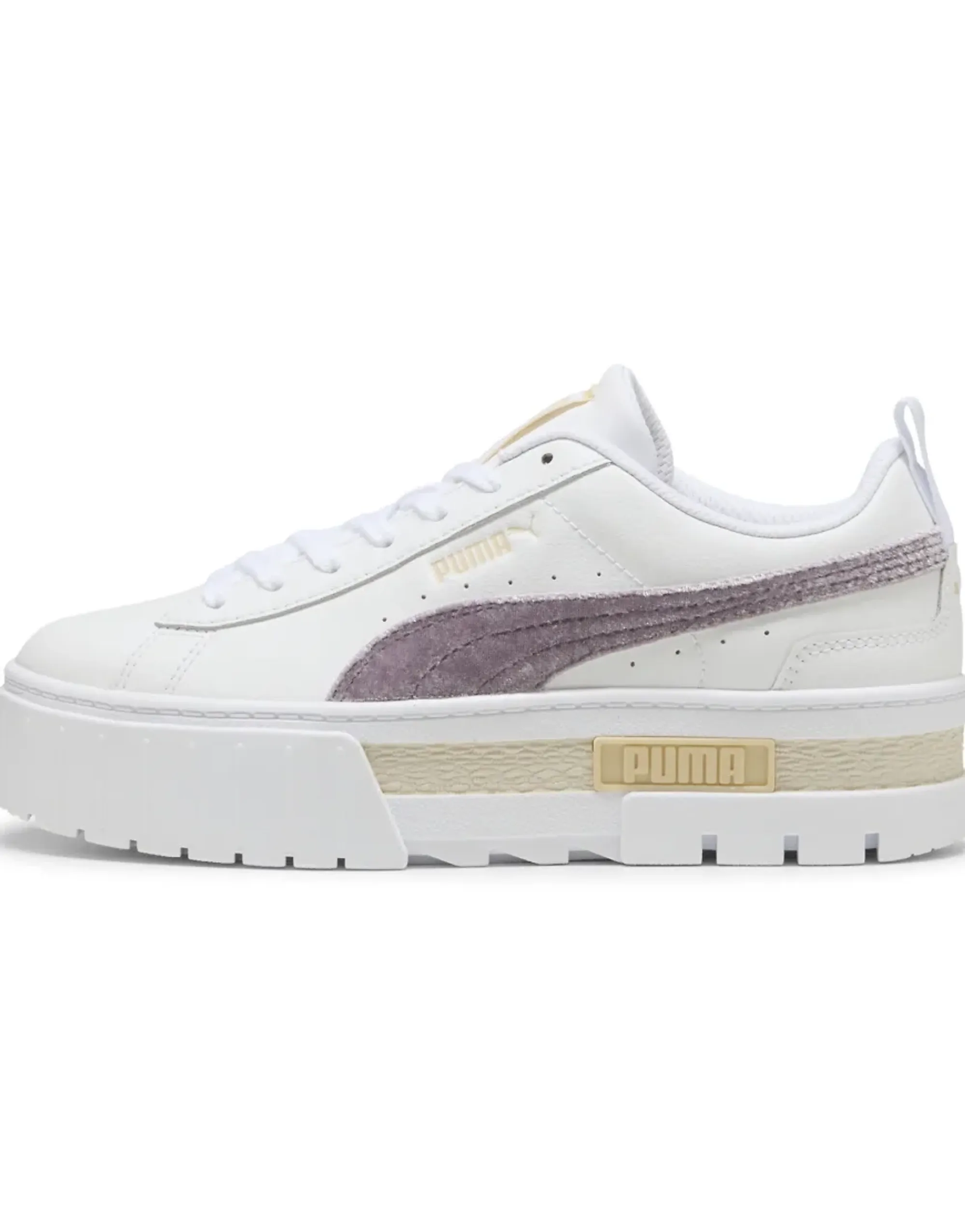 PUMA Mayze Velvet Dream Sneakers Women, White/Plum Jam
