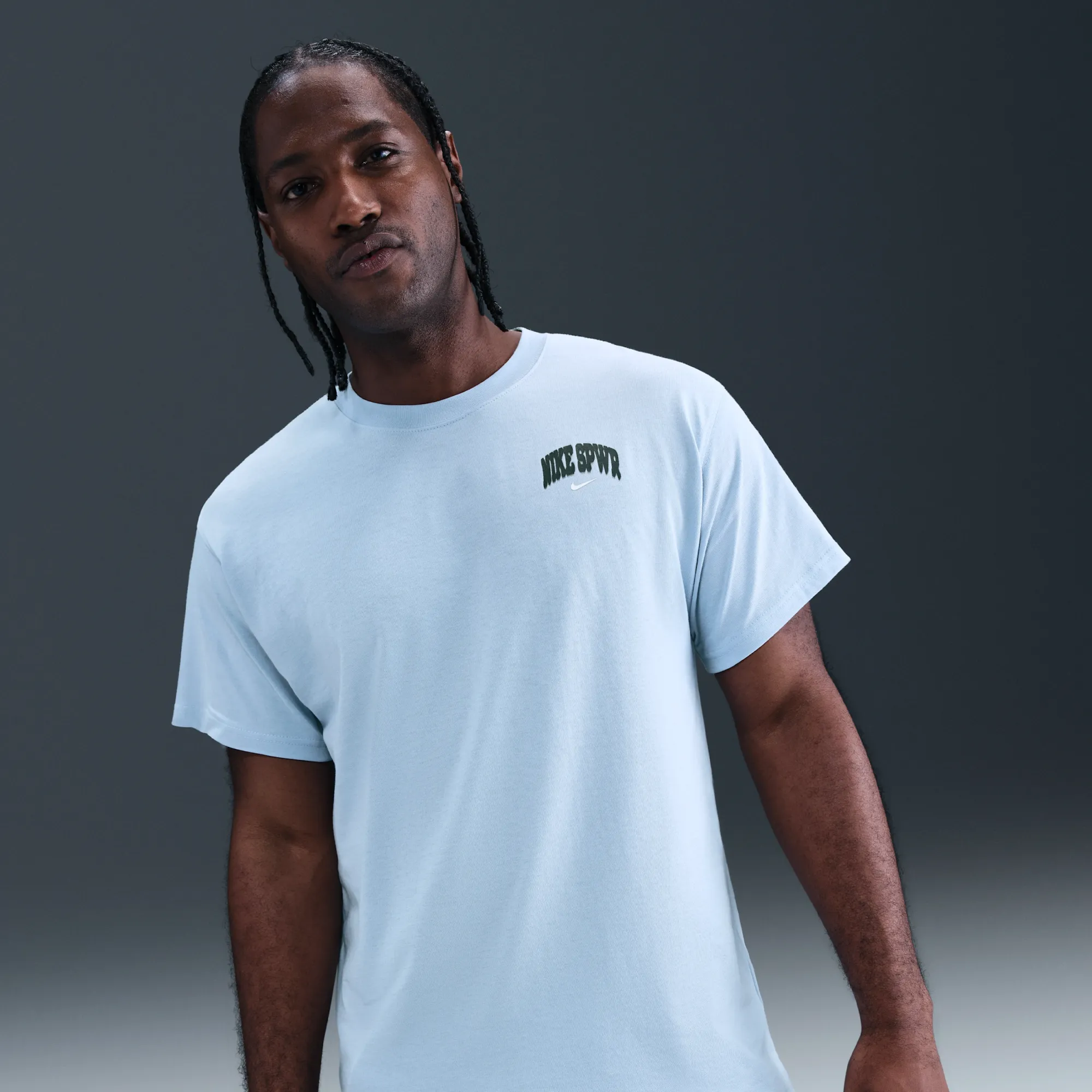 Nike Men's Graphic T-Shirt - Blue - Cotton