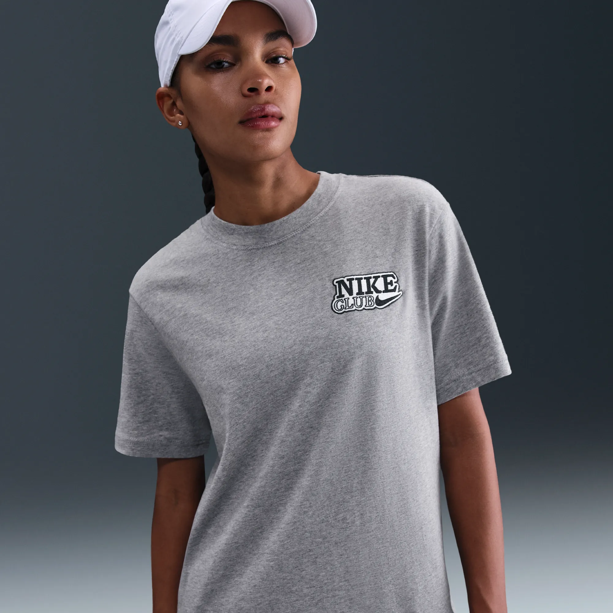 Nike Boxy Oversized T-Shirt - Dark Grey Heather