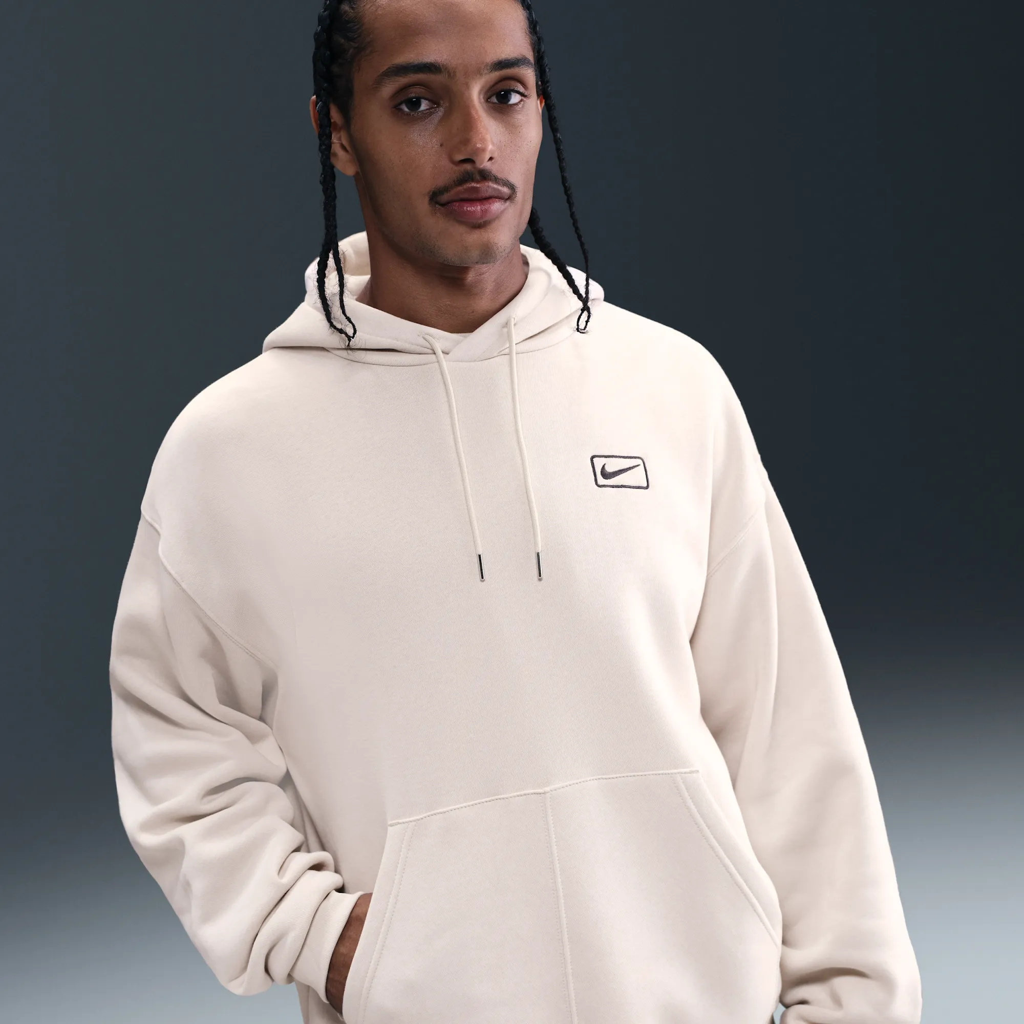 Nike Men's Pullover Hoodie - Brown - Cotton