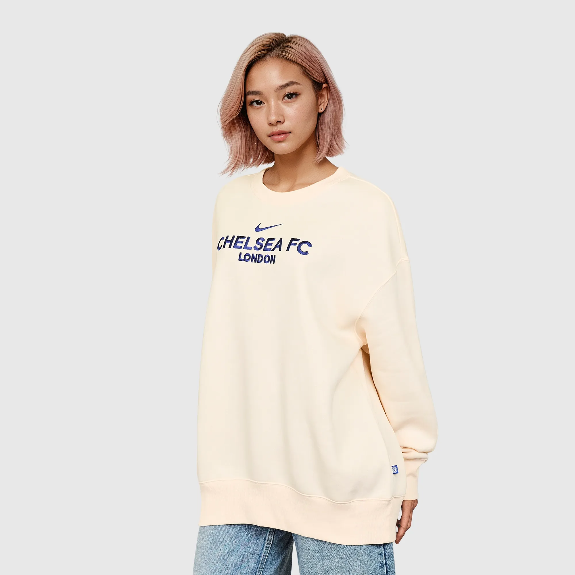 Chelsea Nike Phoenix Crew Sweatshirt - Cream