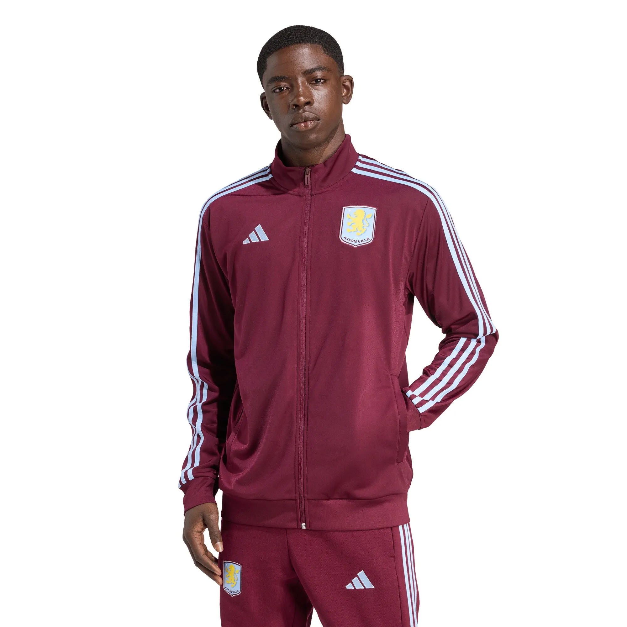 Aston Villa adidas DNA Track Top - Claret