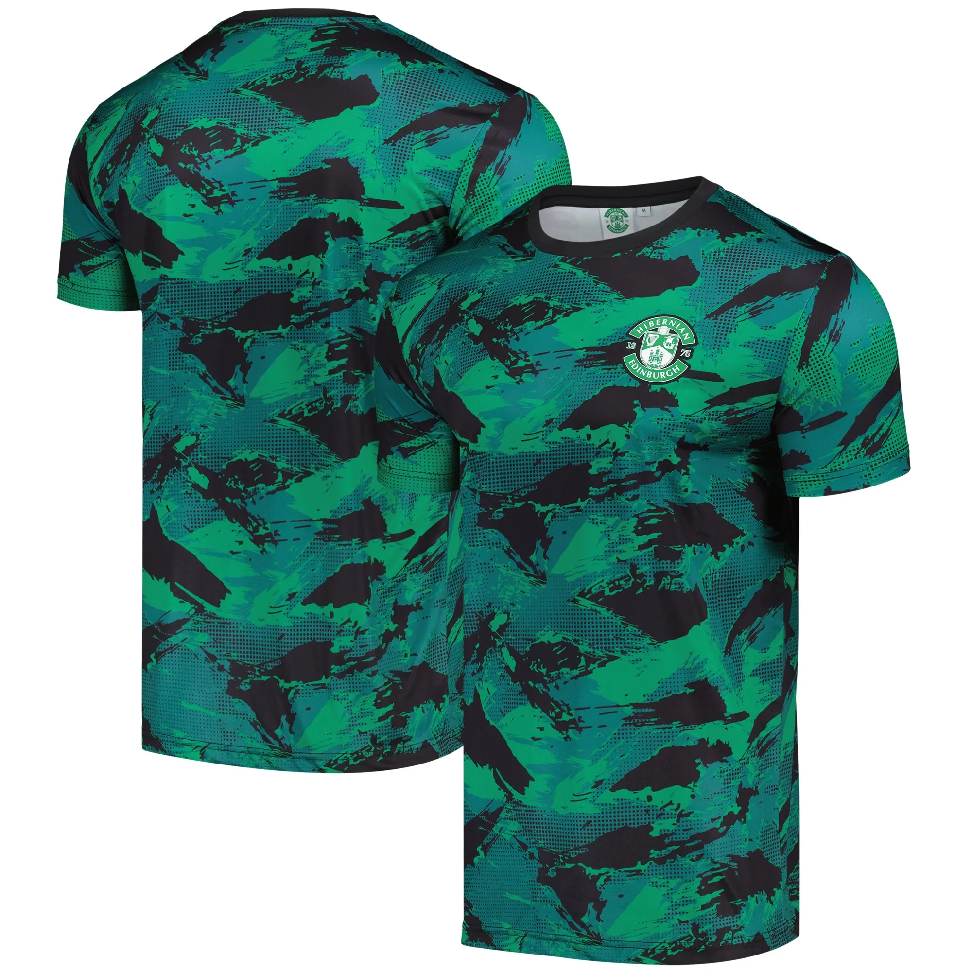 Hibernian Camo Polyester T-Shirt - Bayberry Green - Mens