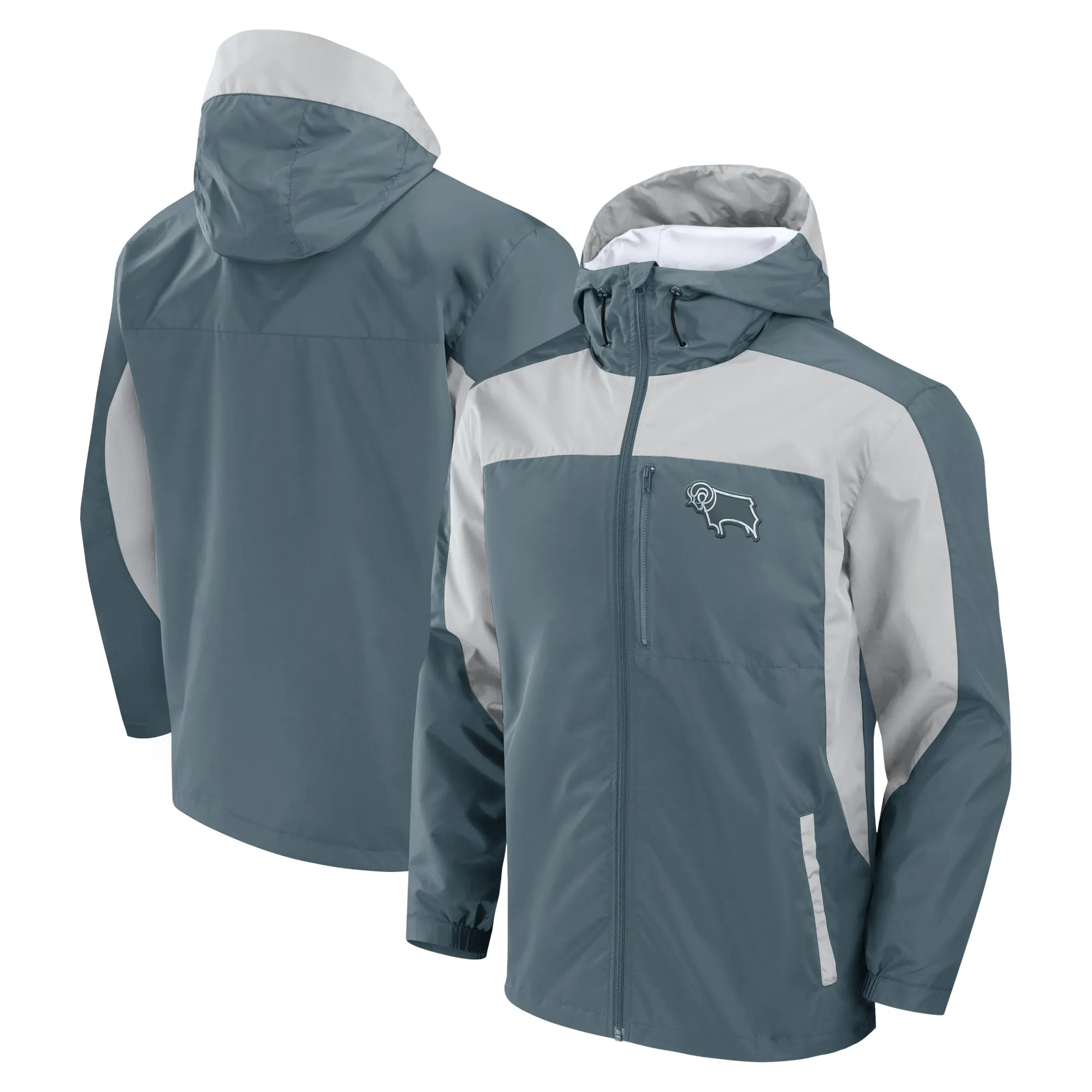 Derby County Shower Jacket - Grey - Mens