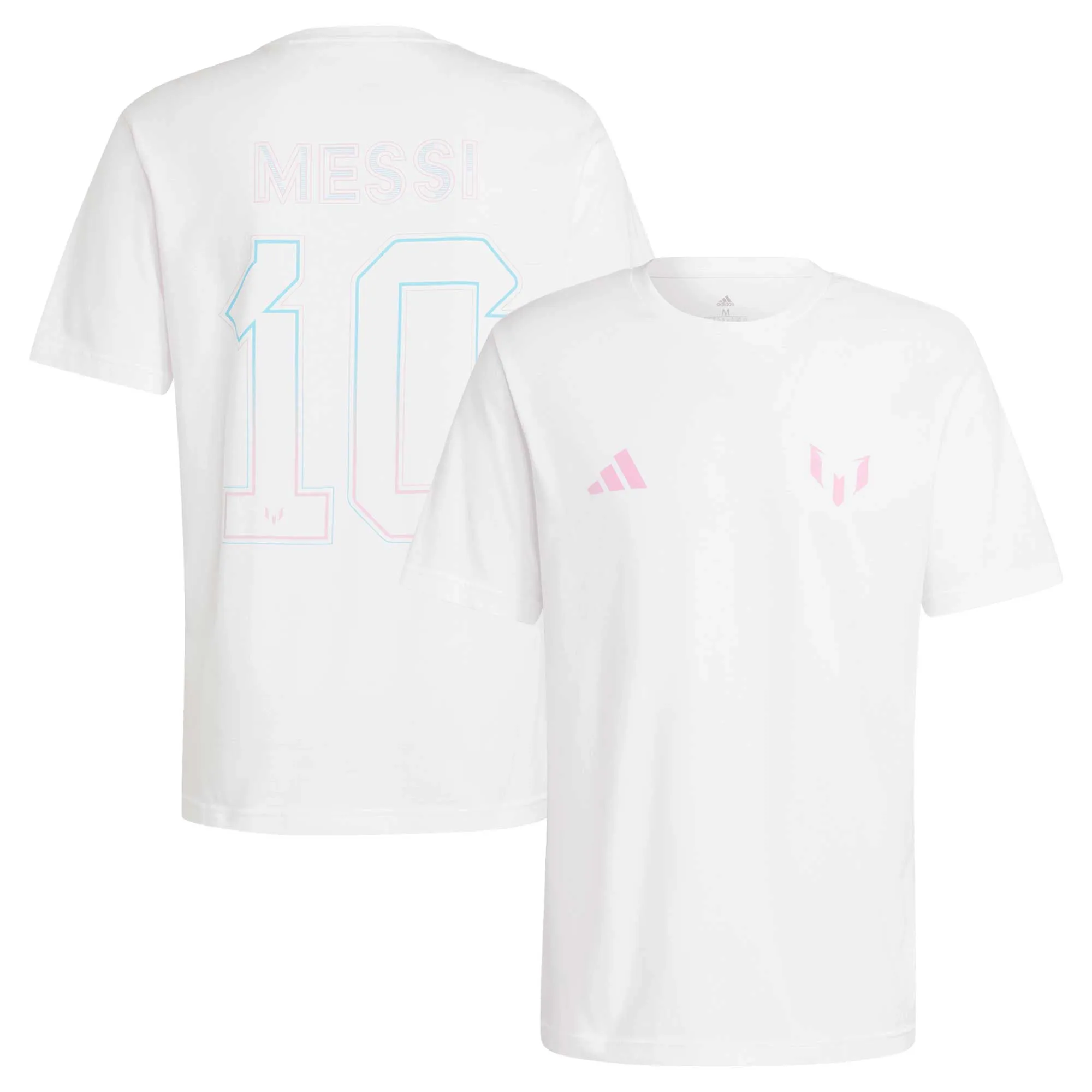 Inter Miami CF Messi Name & Number T-Shirt - White