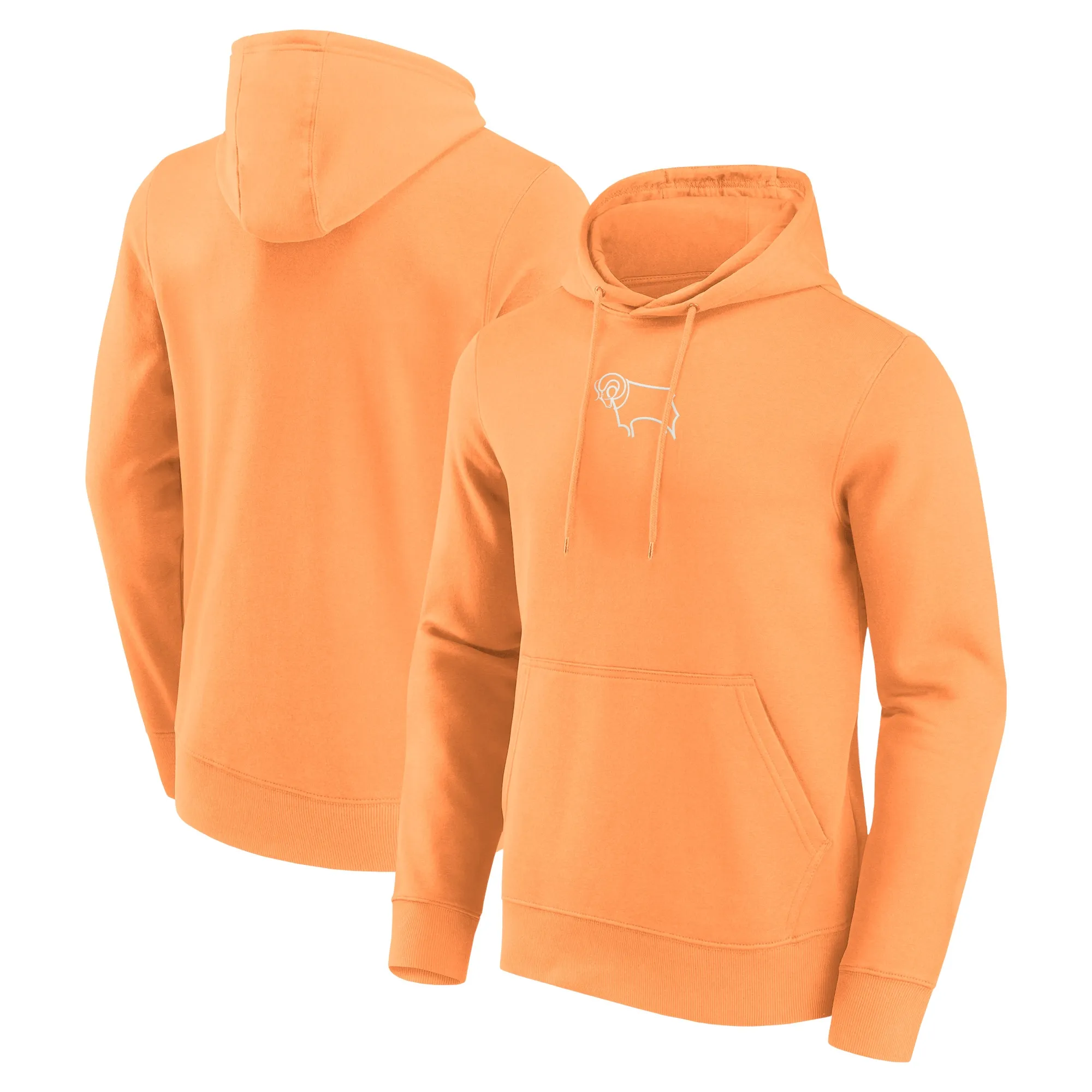 Derby County Mono Graphic Hoodie - Orange - Mens