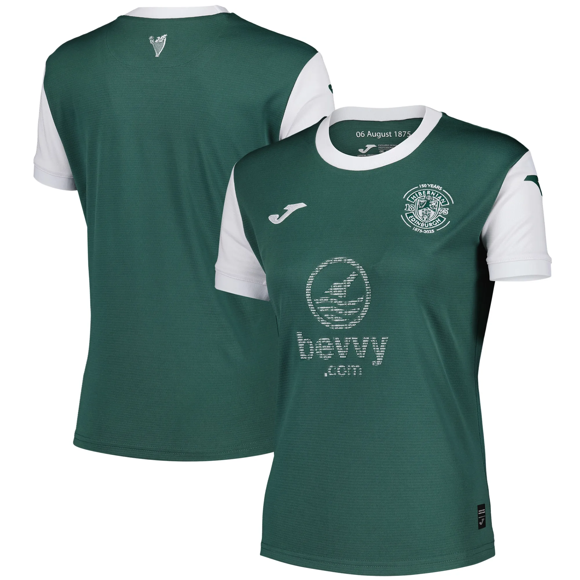 Hibernian Joma Home Shirt 2025-26 - Womens