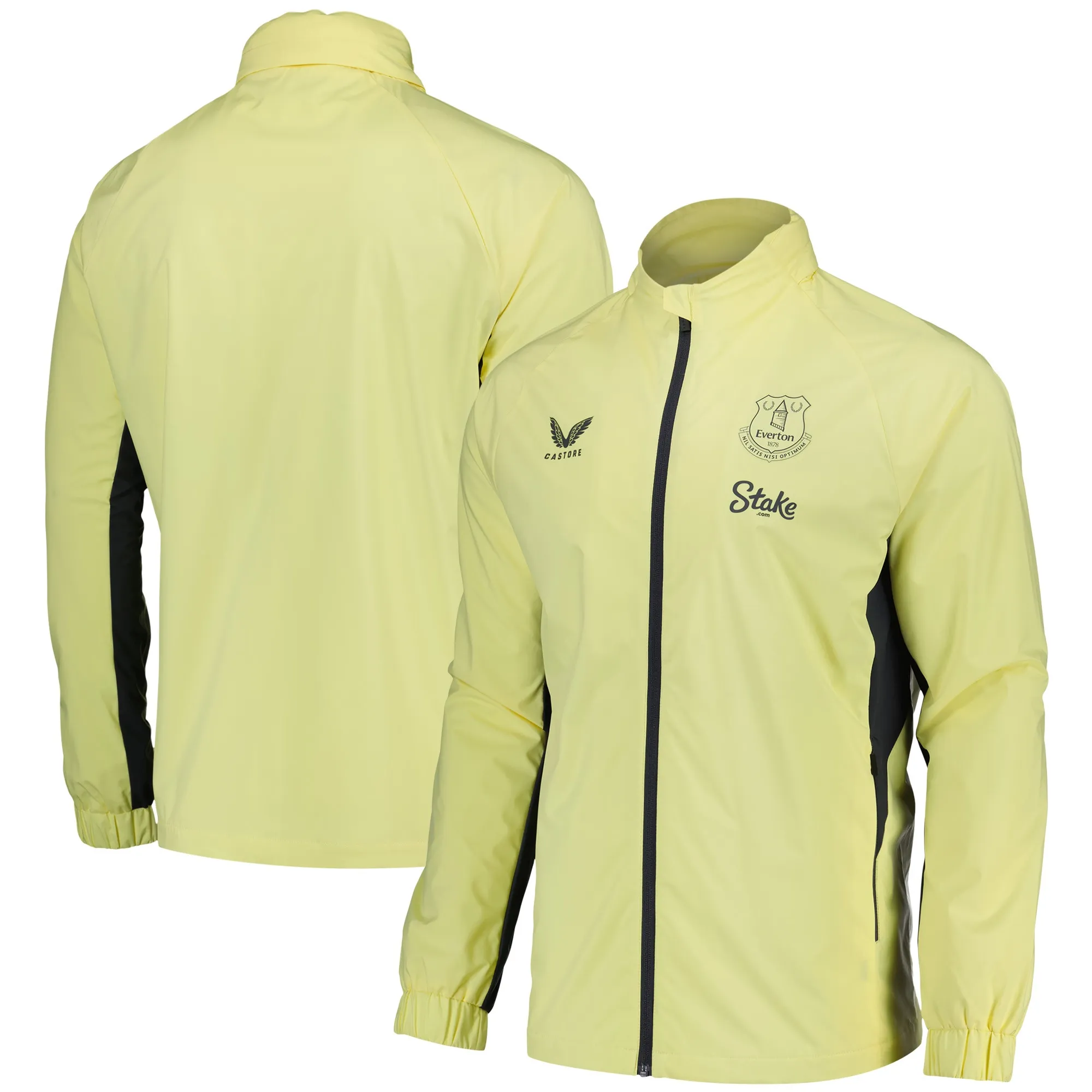 Everton Castore Players Training Rain Jacket - Yellow