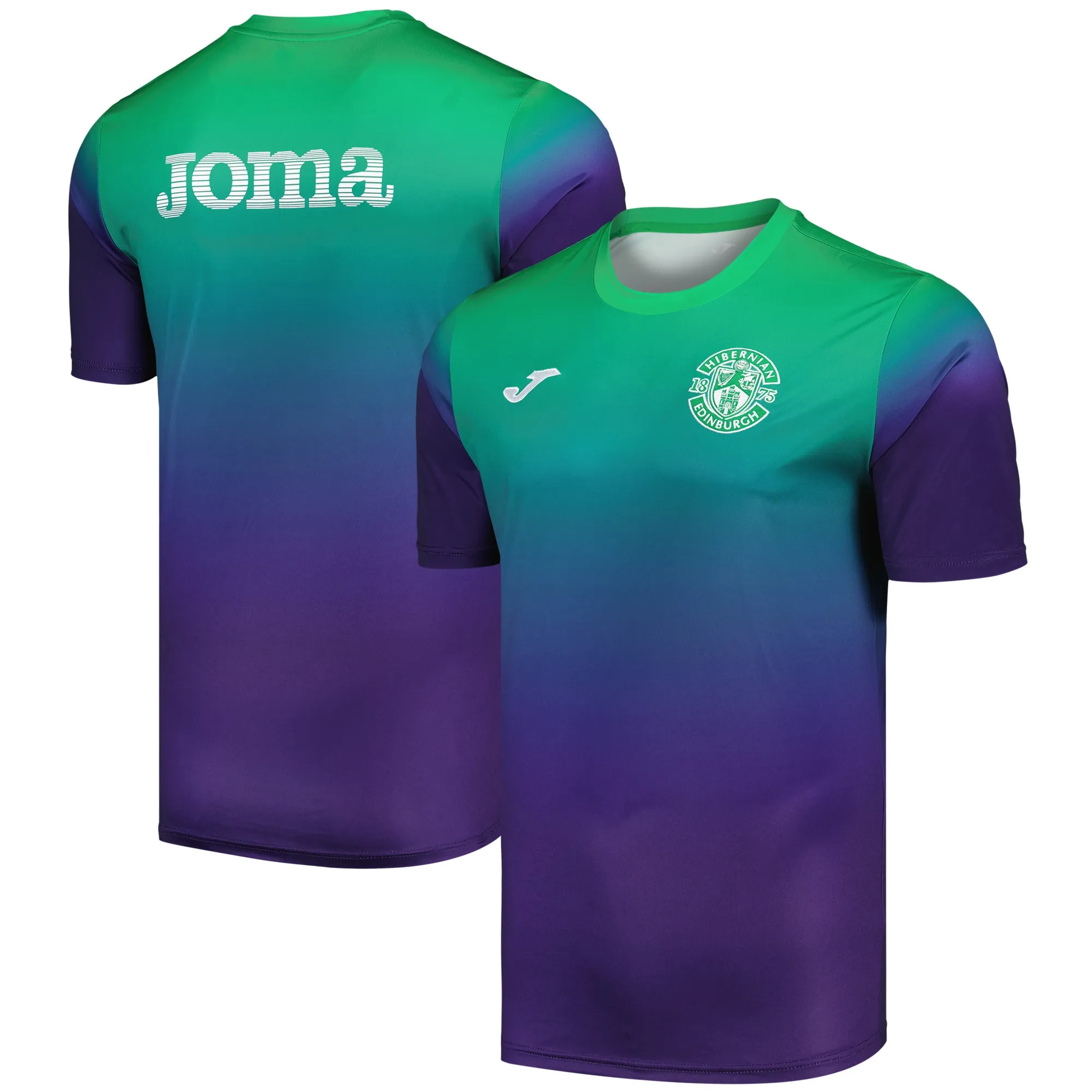 Hibernian Joma Third Pre Match Top - Green/Purple