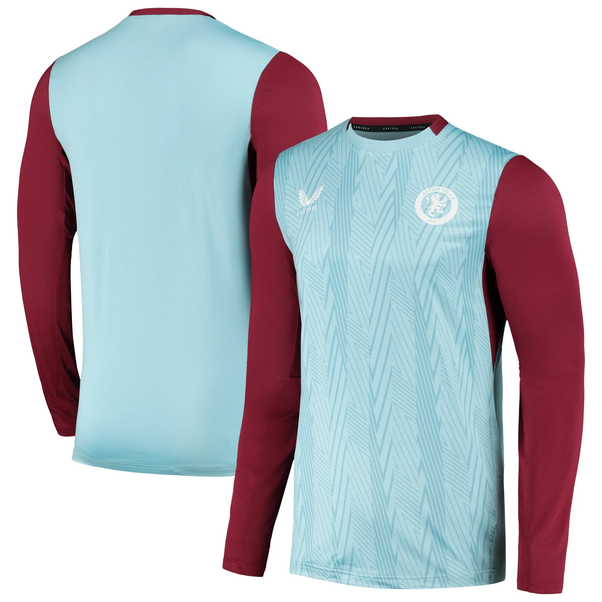 Aston Villa Castore Players Training Top - Long Sleeve - Light Blue - Womens