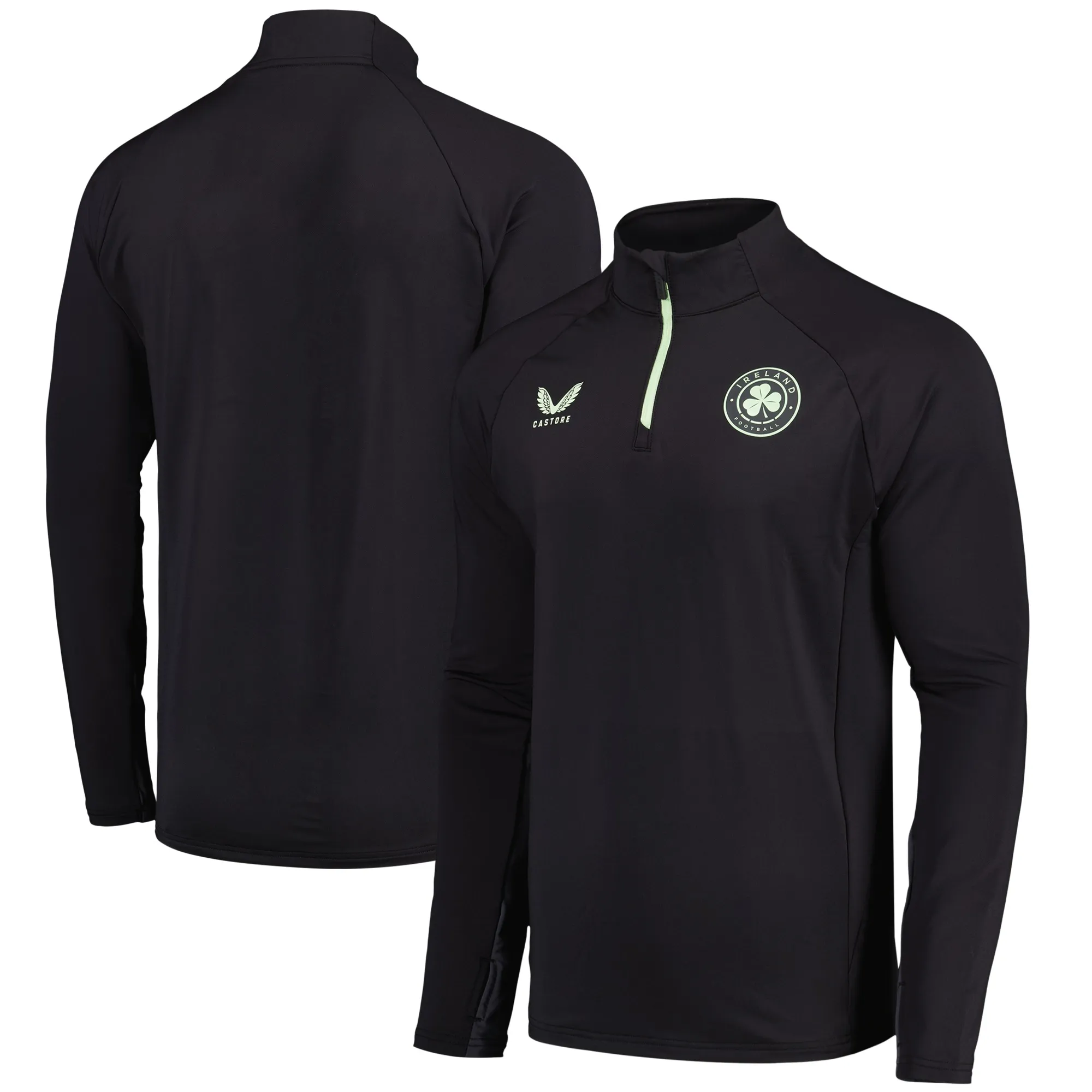 Republic of Ireland Castore Players Training 1/4 Zip Midlayer - Black