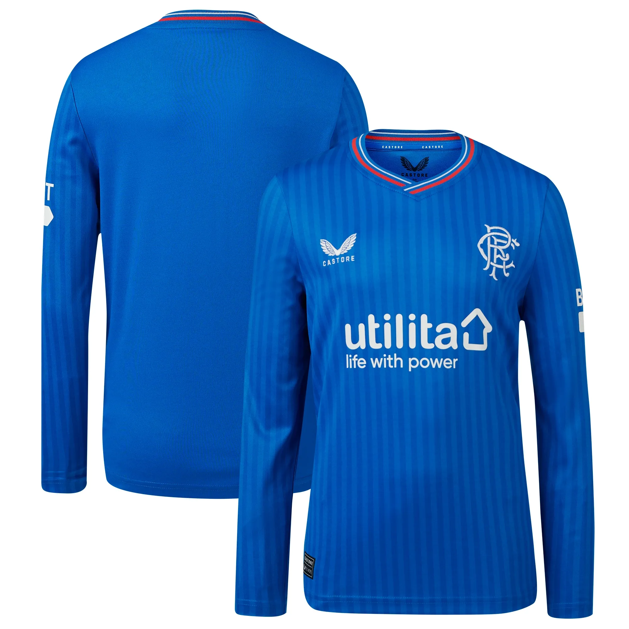 Glasgow Rangers Home Shirt 2023-24 - Long Sleeve - Kids