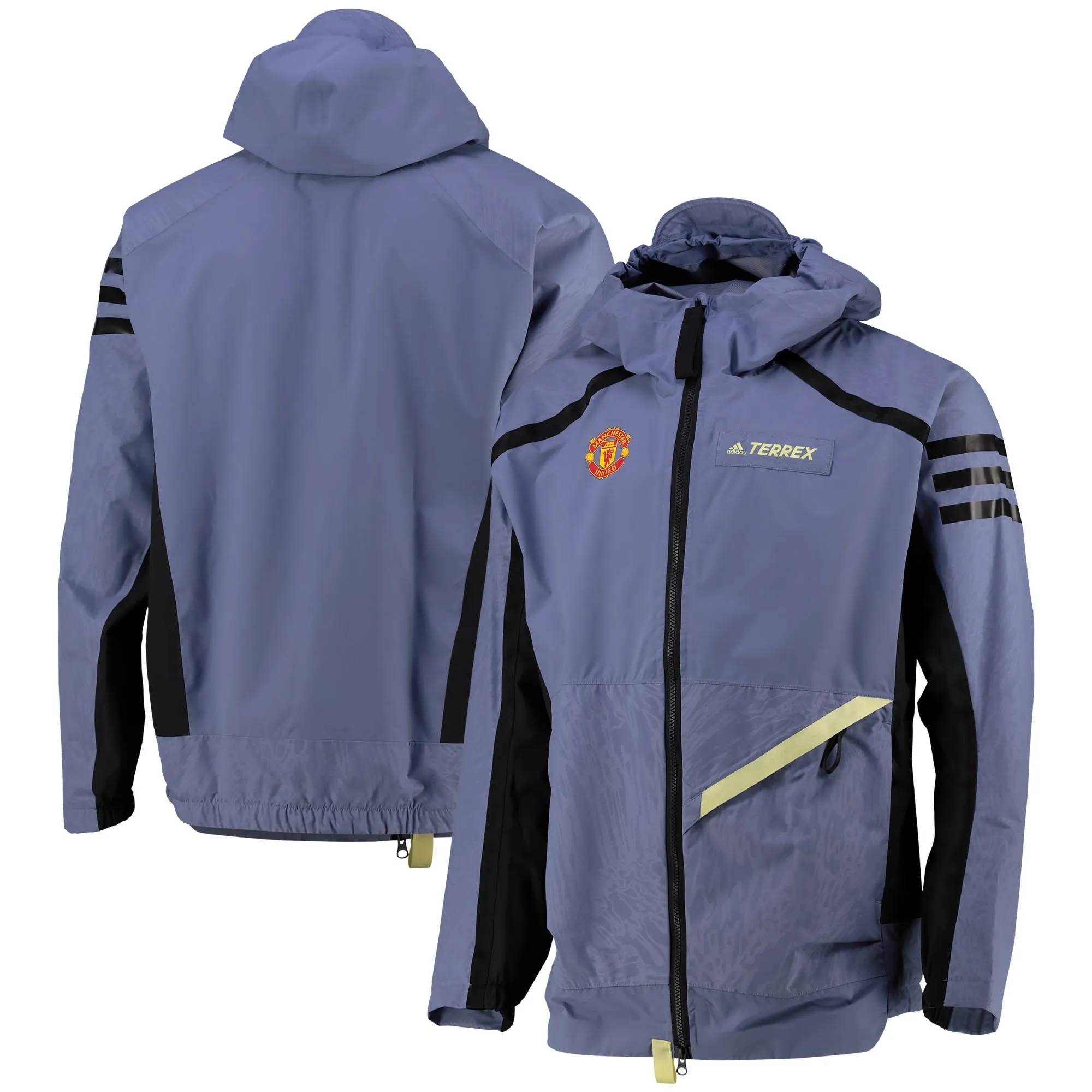 Manchester United Adidas Terrex Utilitas Rain Ready Jacket - Orbit Violet/Black - Mens