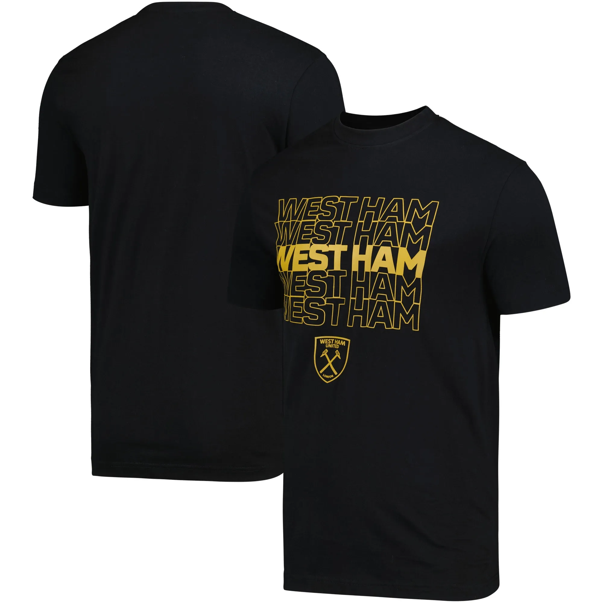 West Ham United Wordmark T-Shirt - Black - Mens