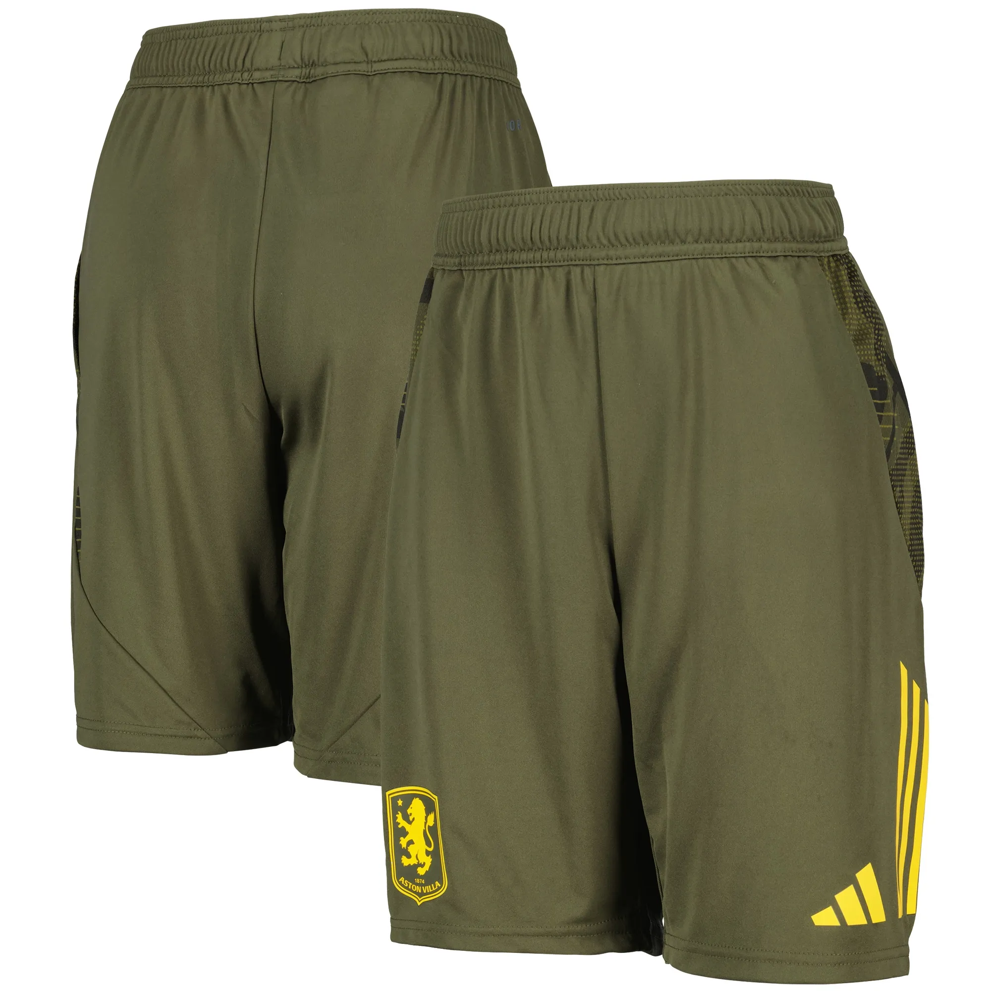 Aston Villa adidas Training Shorts - Olive - Kids