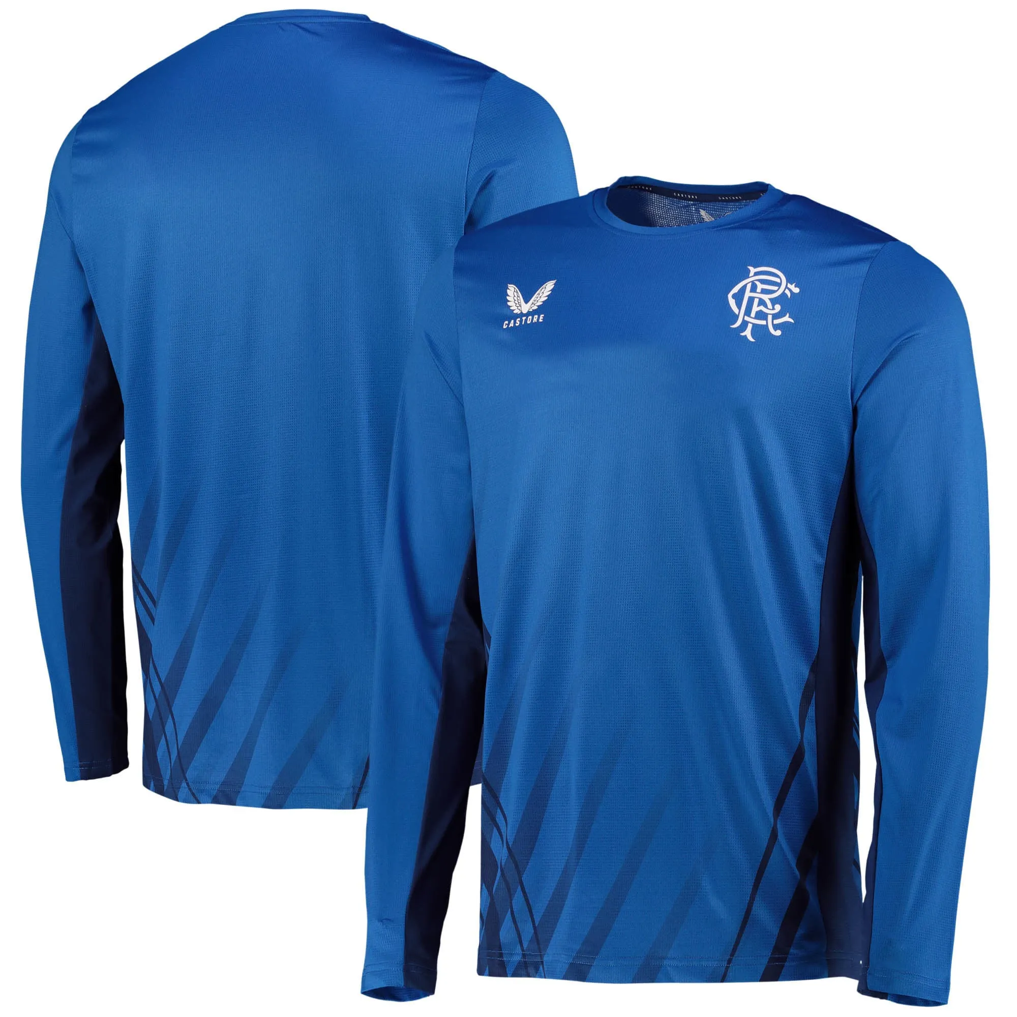 Glasgow Rangers Players Training T-Shirt - Long Sleeve - Blue