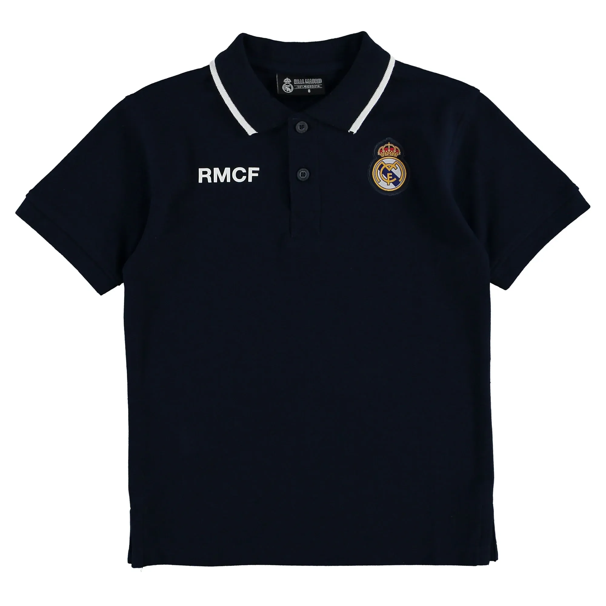 Real Madrid Crest Polo Shirt - Navy - Junior