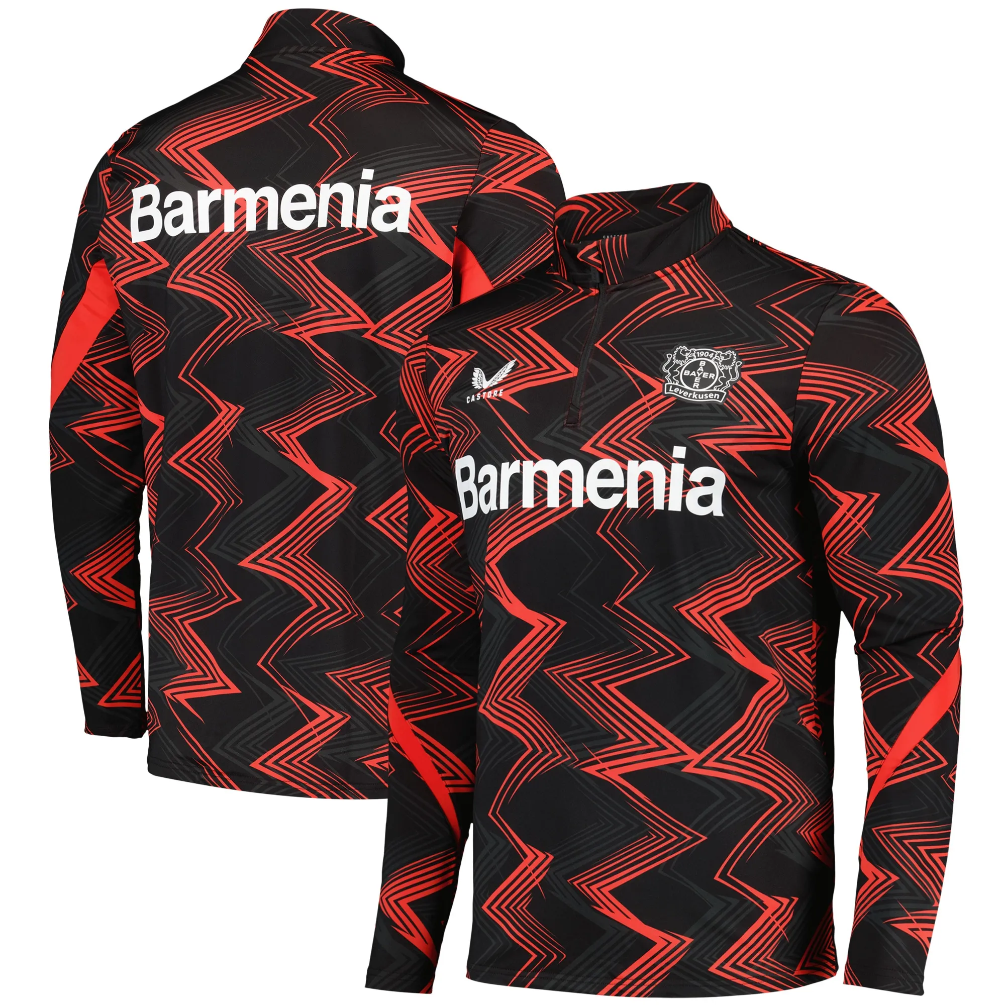 Bayer Leverkusen Castore League Matchday 1/4 Zip Midlayer - Black