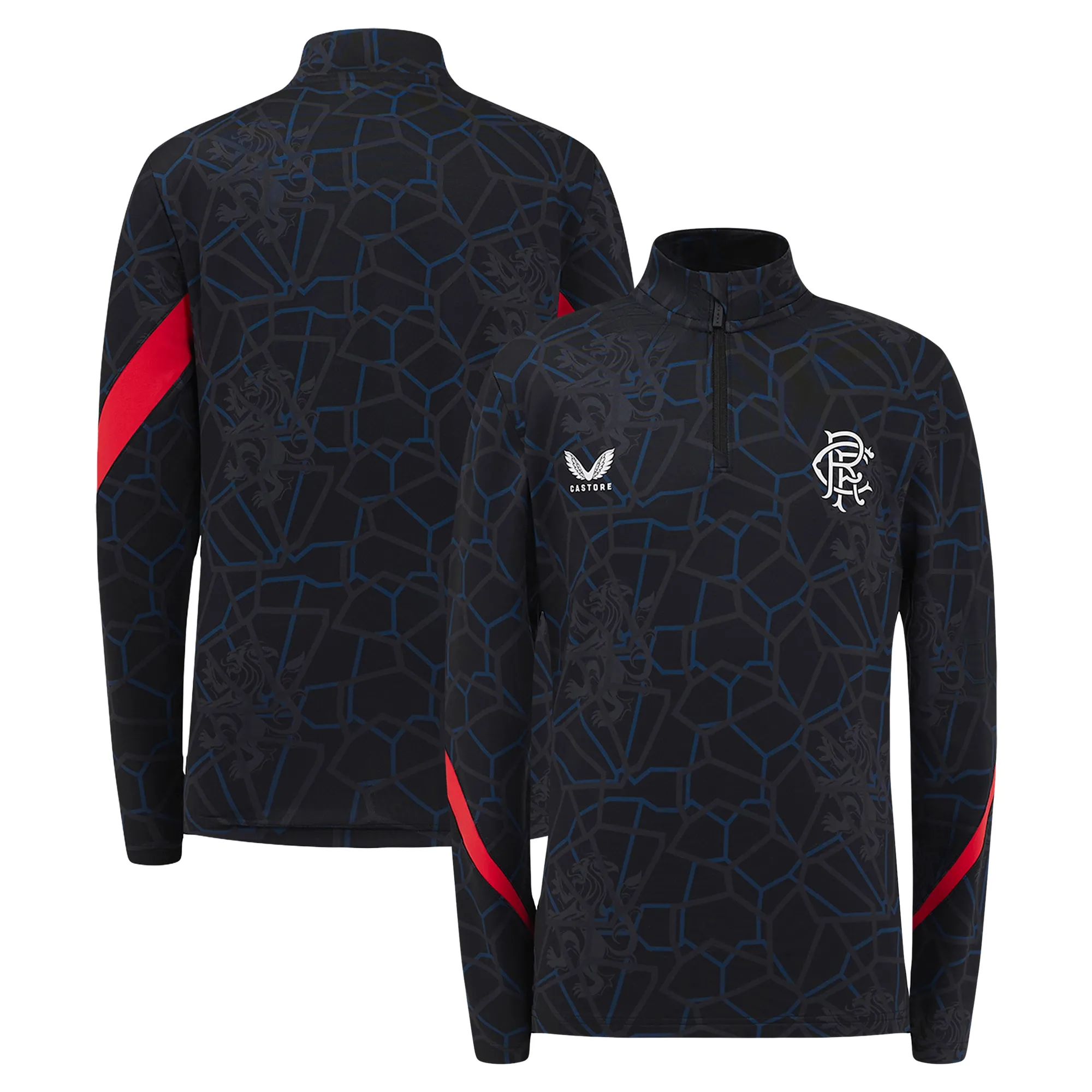 Glasgow Rangers Castore Third Matchday 1/4 Zip Midlayer - Black - Kids