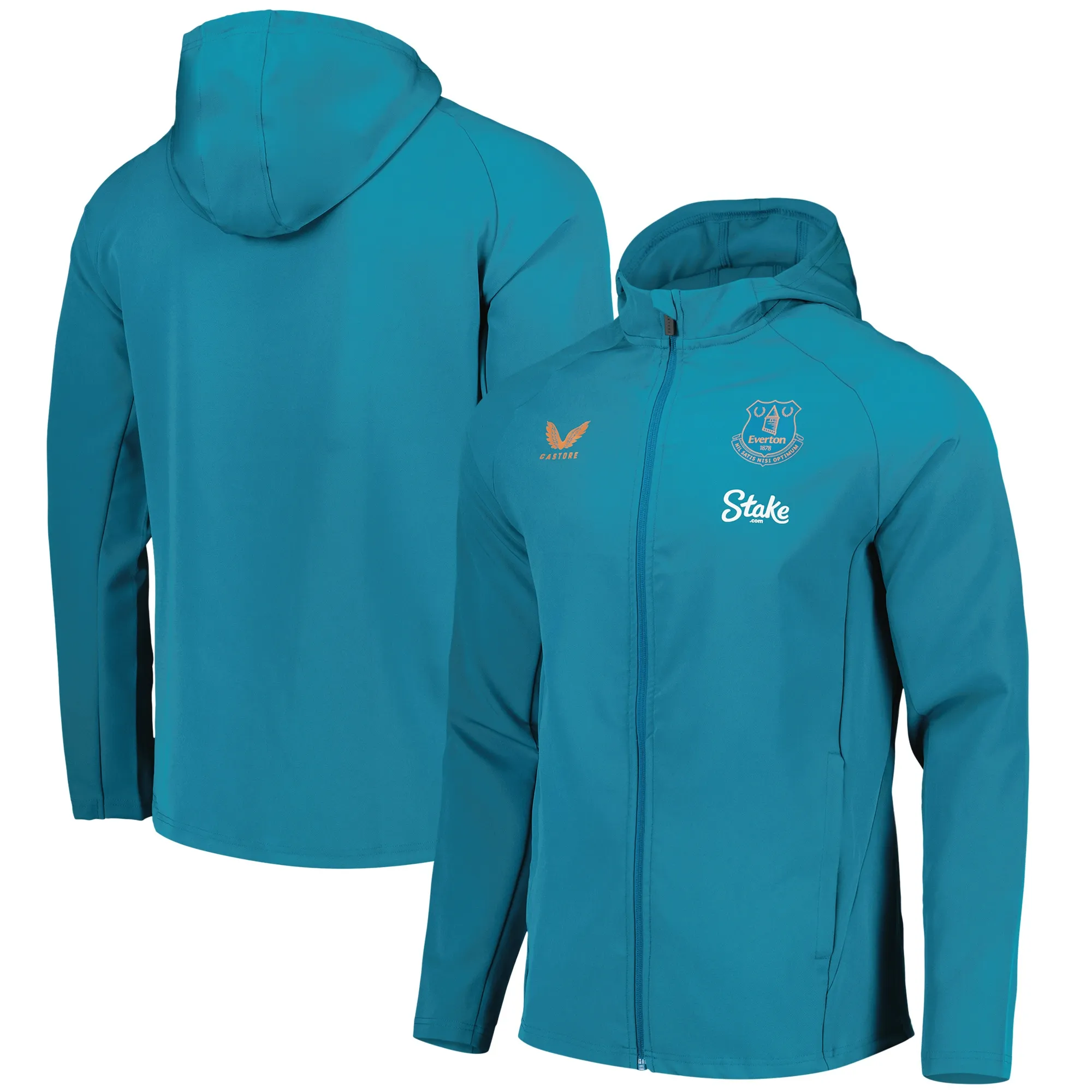 Everton Castore Players Presentation Hooded Jacket - Blue