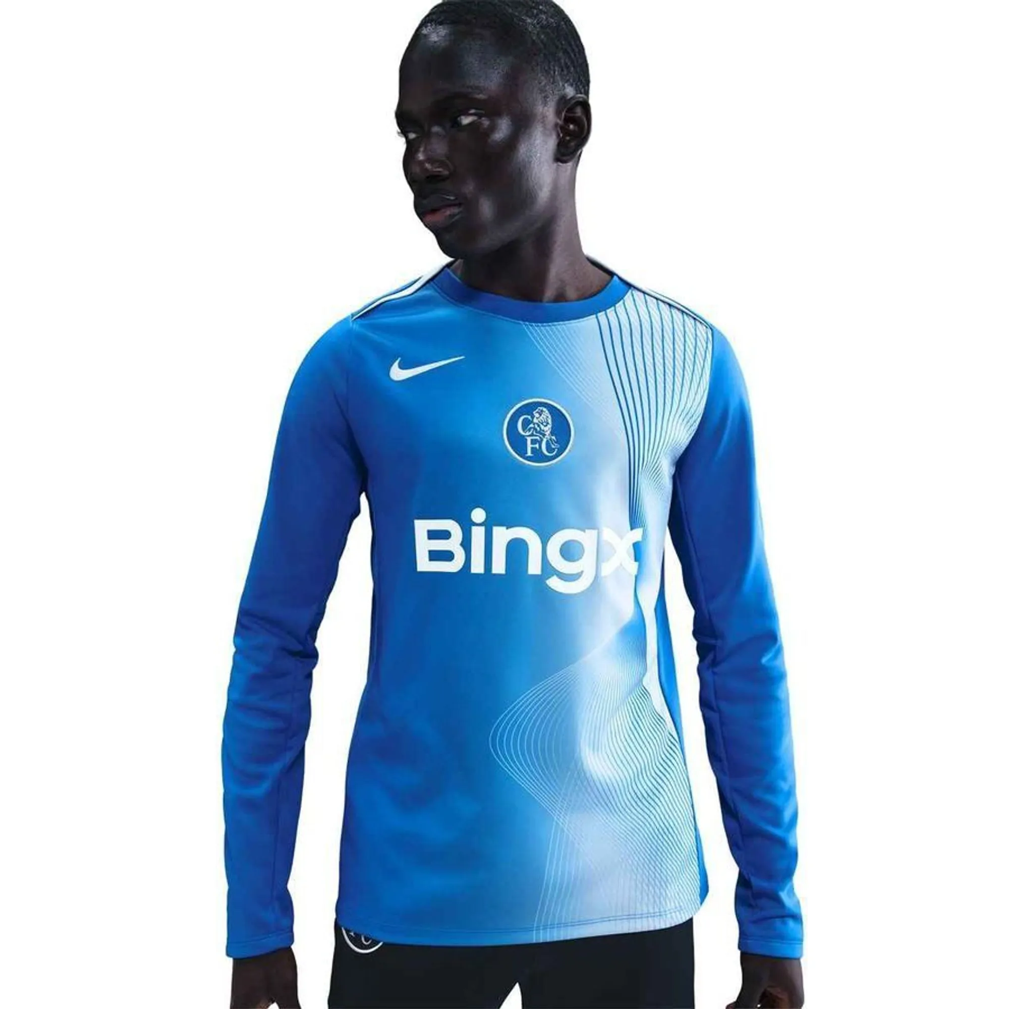Chelsea Nike Academy Pro Long Sleeve Pre Match Top - Blue