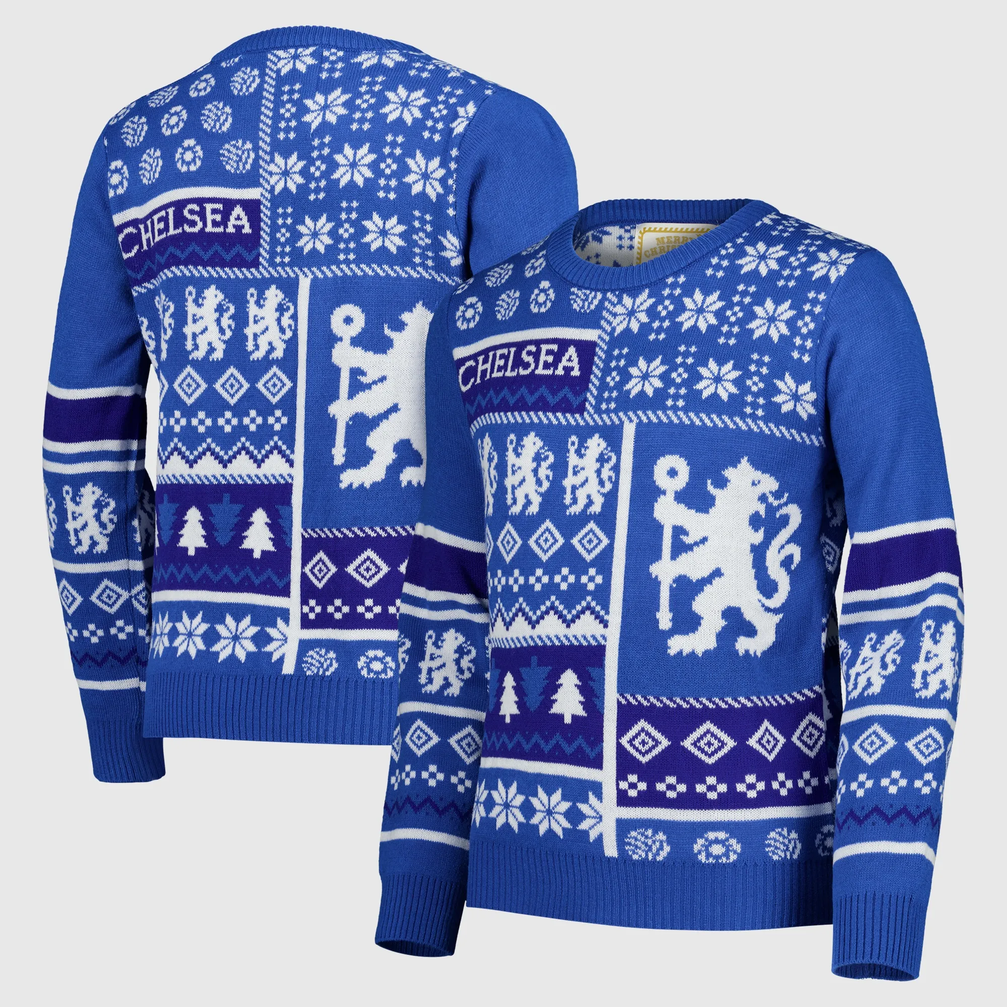 Chelsea Fairisle Christmas Jumper - Blue - Kids