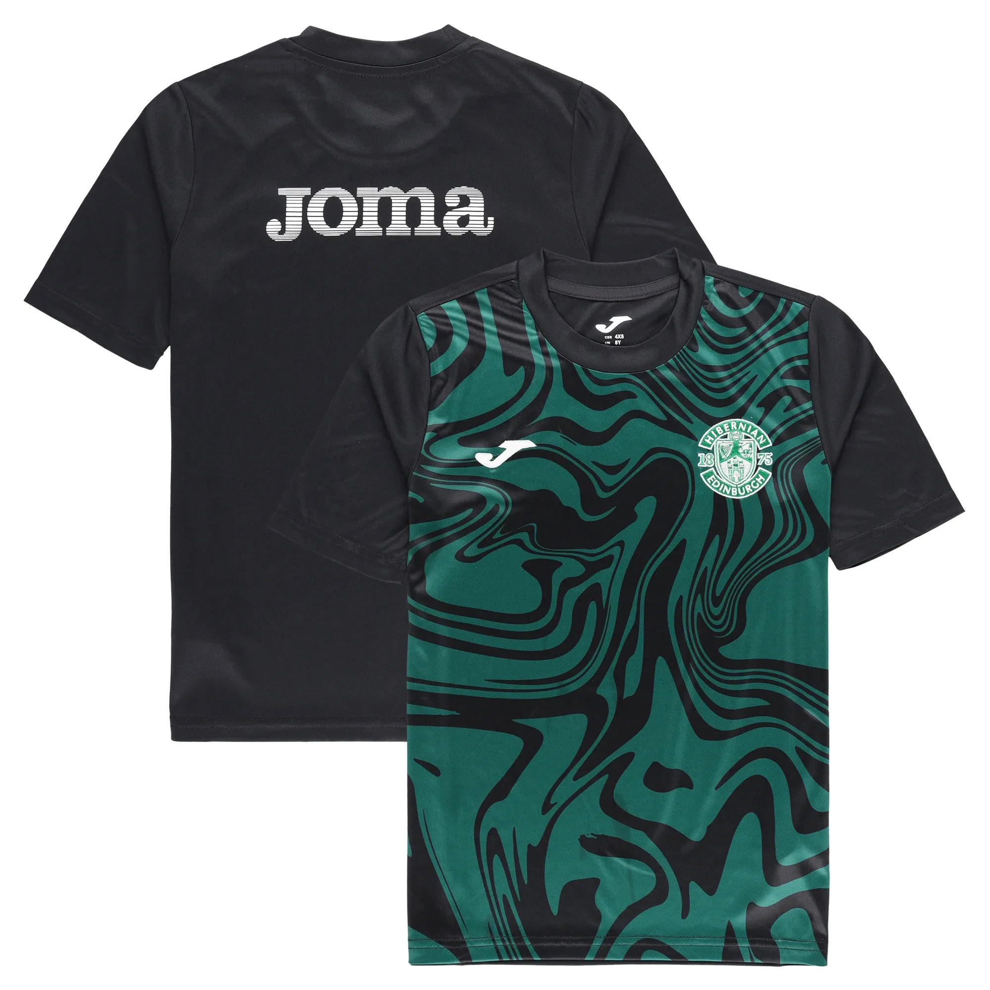 Hibernian Joma Coaches Training Top - Green/Black - Kids