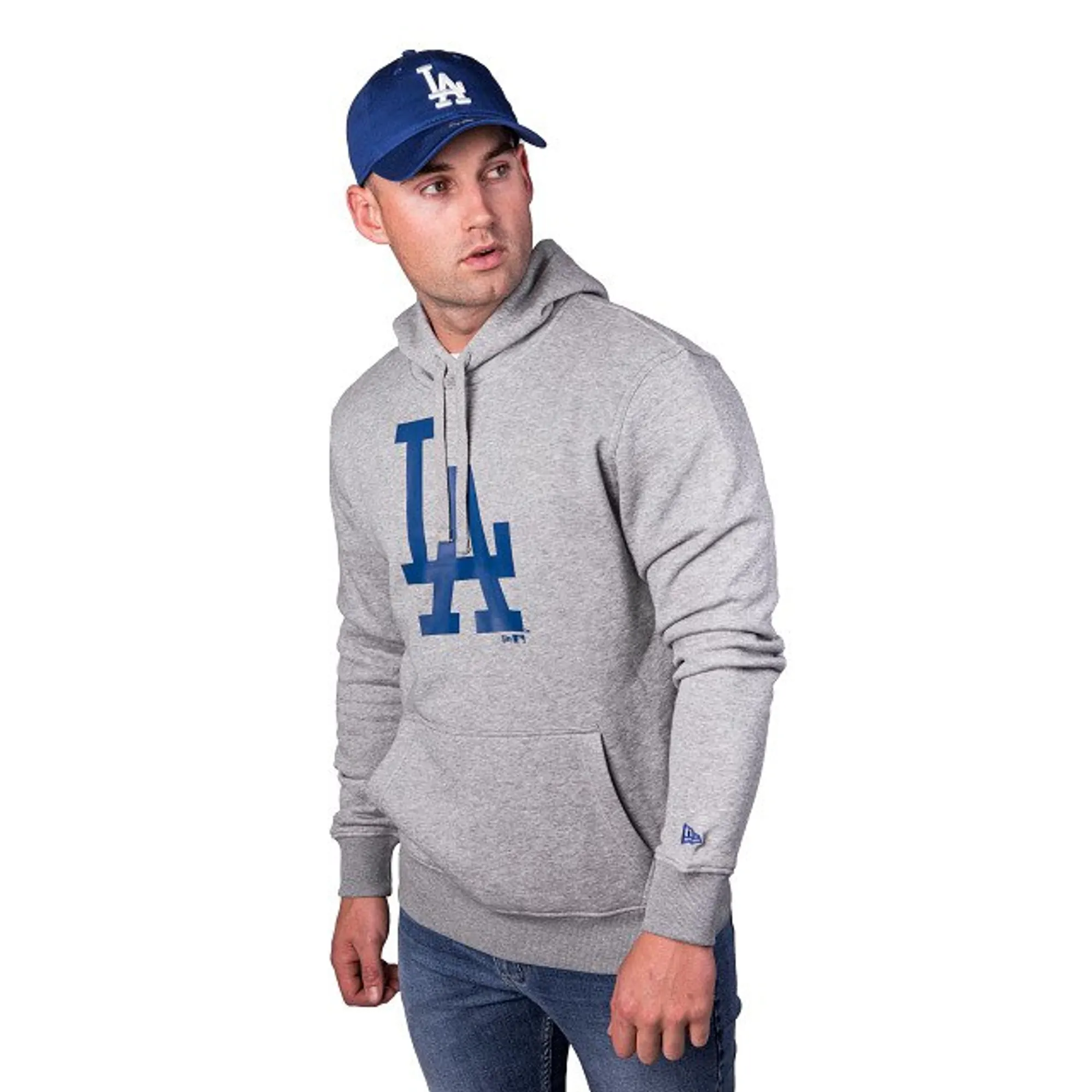 LA Dodgers MLB Regular Grey Pullover Hoodie New Era Cap adult unisex